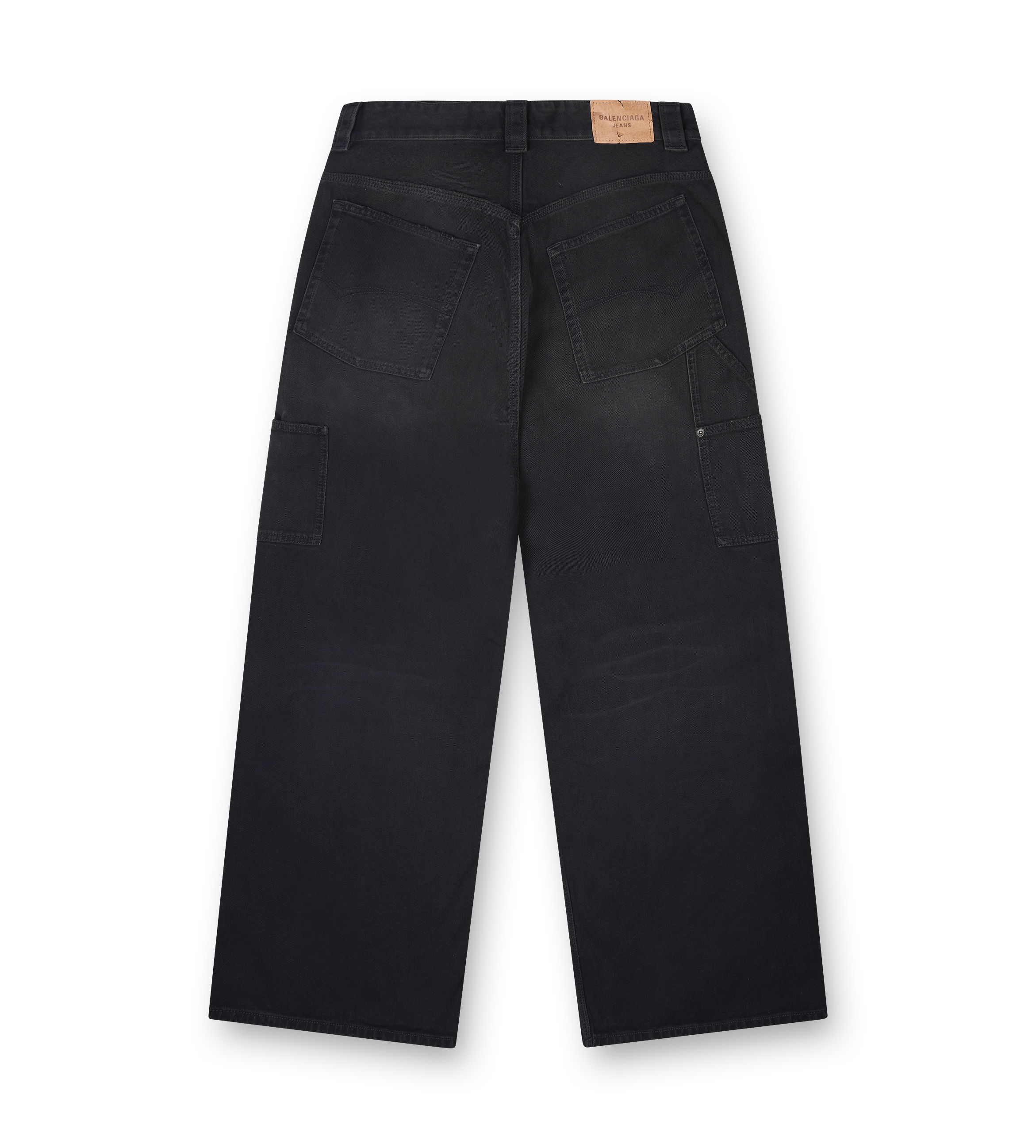Balenciaga Ripped Off Baggy Pants in Black