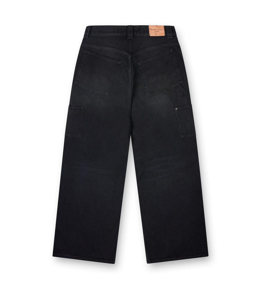 Balenciaga Ripped Off Baggy Pants in Black