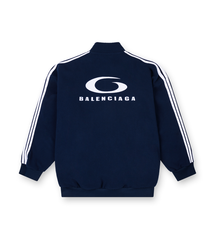 Balenciaga Loop Sports Icon Zip-Up Jacket in Navy and White