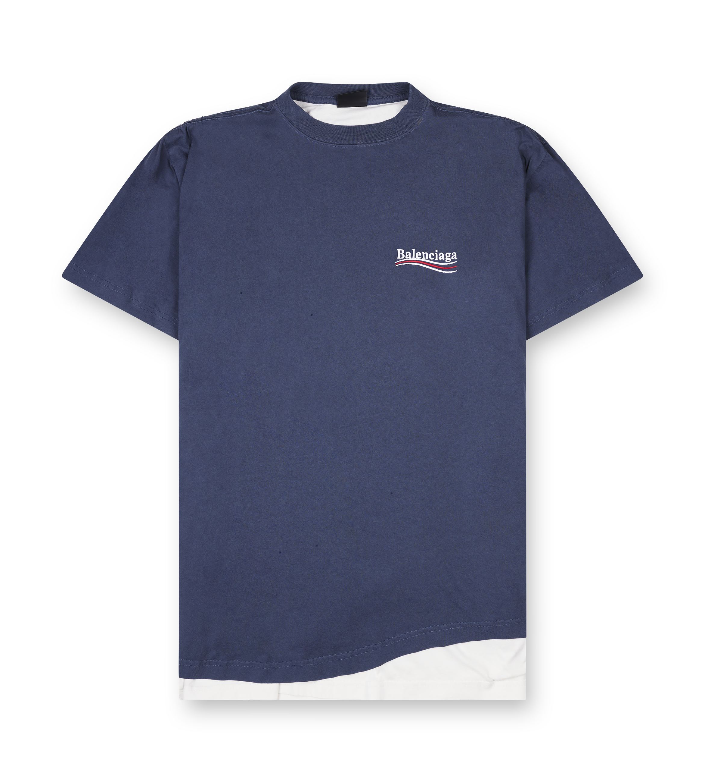 Balenciaga Political Campaign Double T-Shirt in Navy