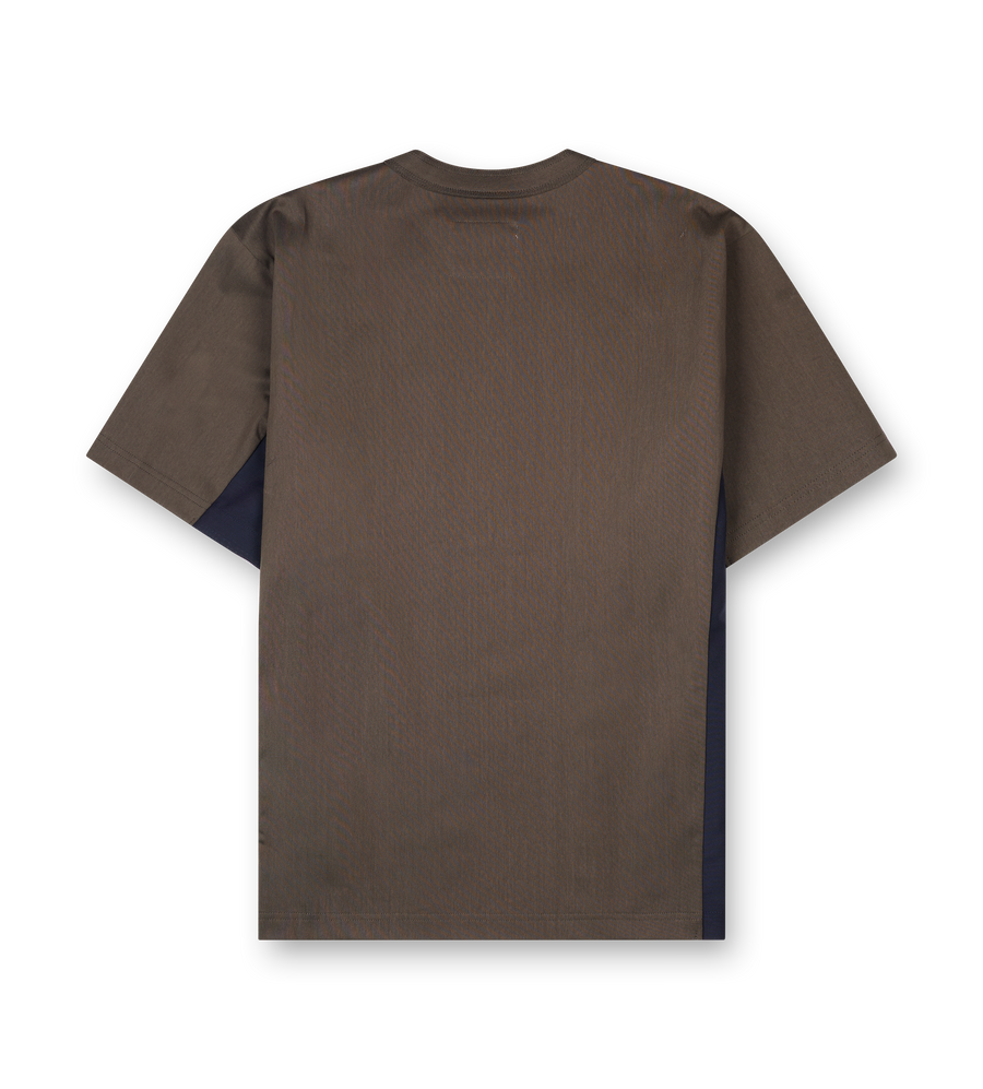 Sacai Suiting x Cotton Jersey T-Shirt in Khaki