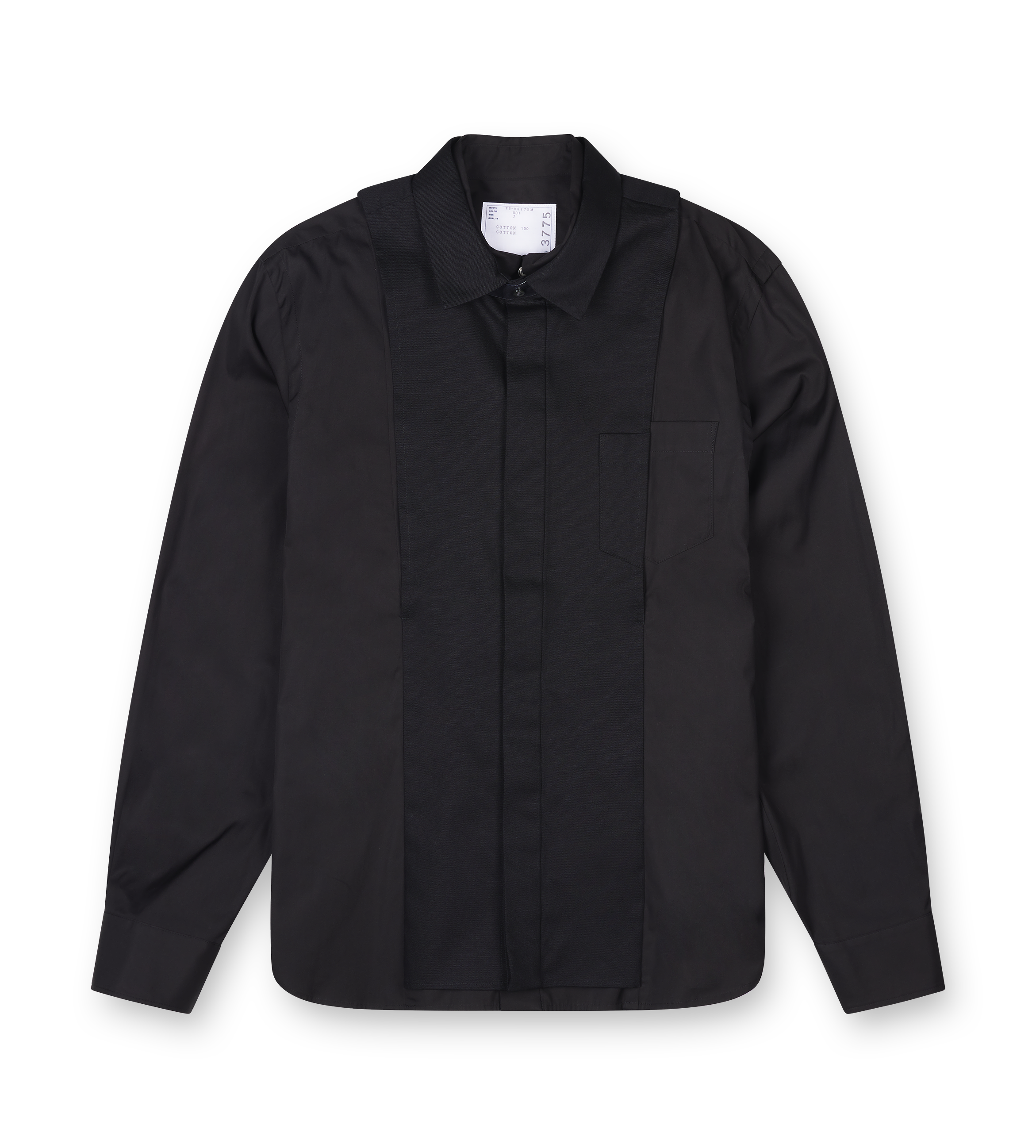 Sacai Poplin Shirt in Black