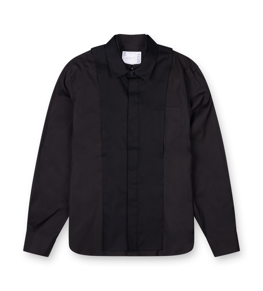 Sacai Poplin Shirt in Black