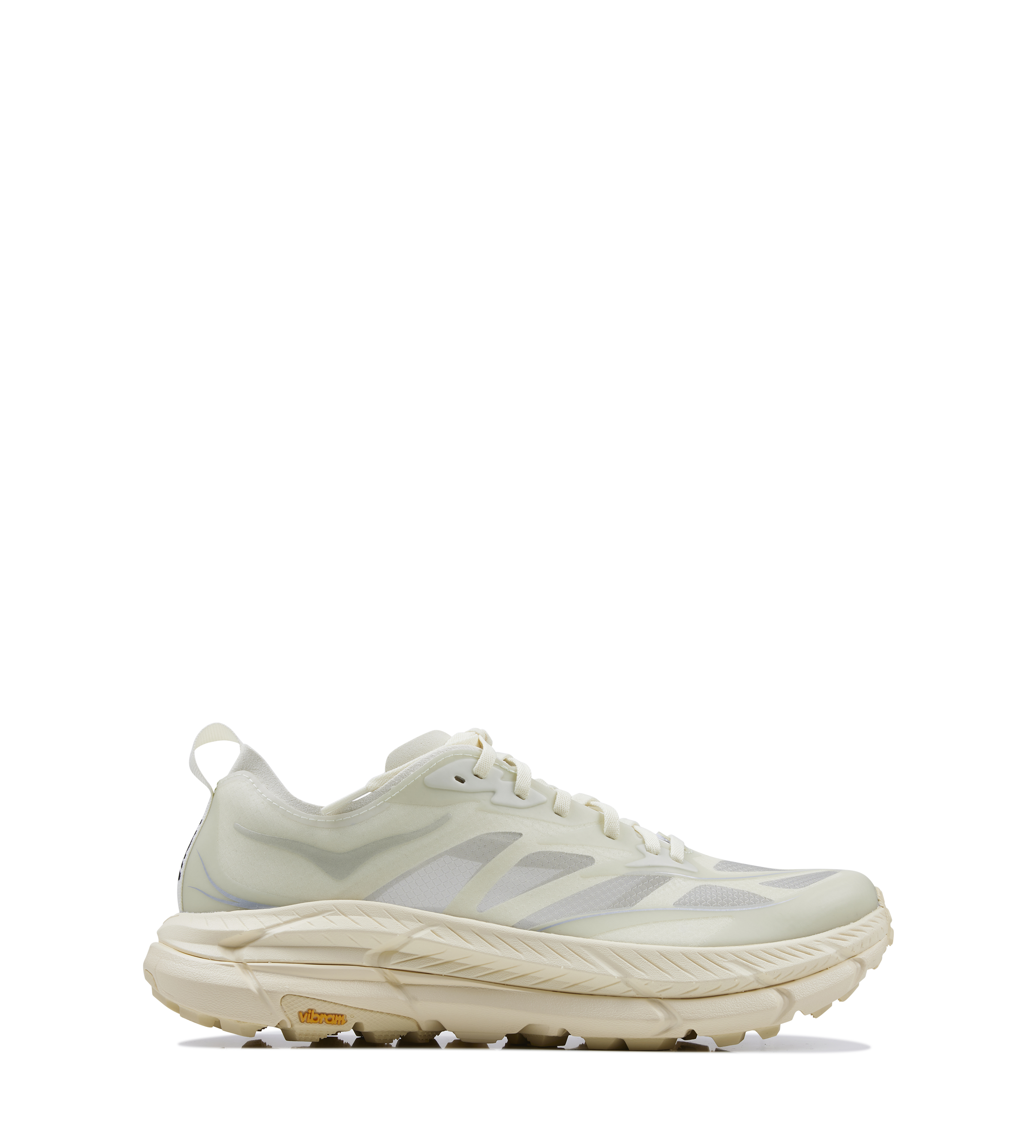 Hoka Mafate Speed 4 Sneakers in Truffle Salt / Vintage Yellow