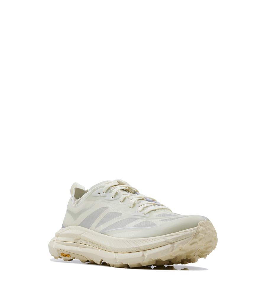 Hoka Mafate Speed 4 Sneakers in Truffle Salt / Vintage Yellow