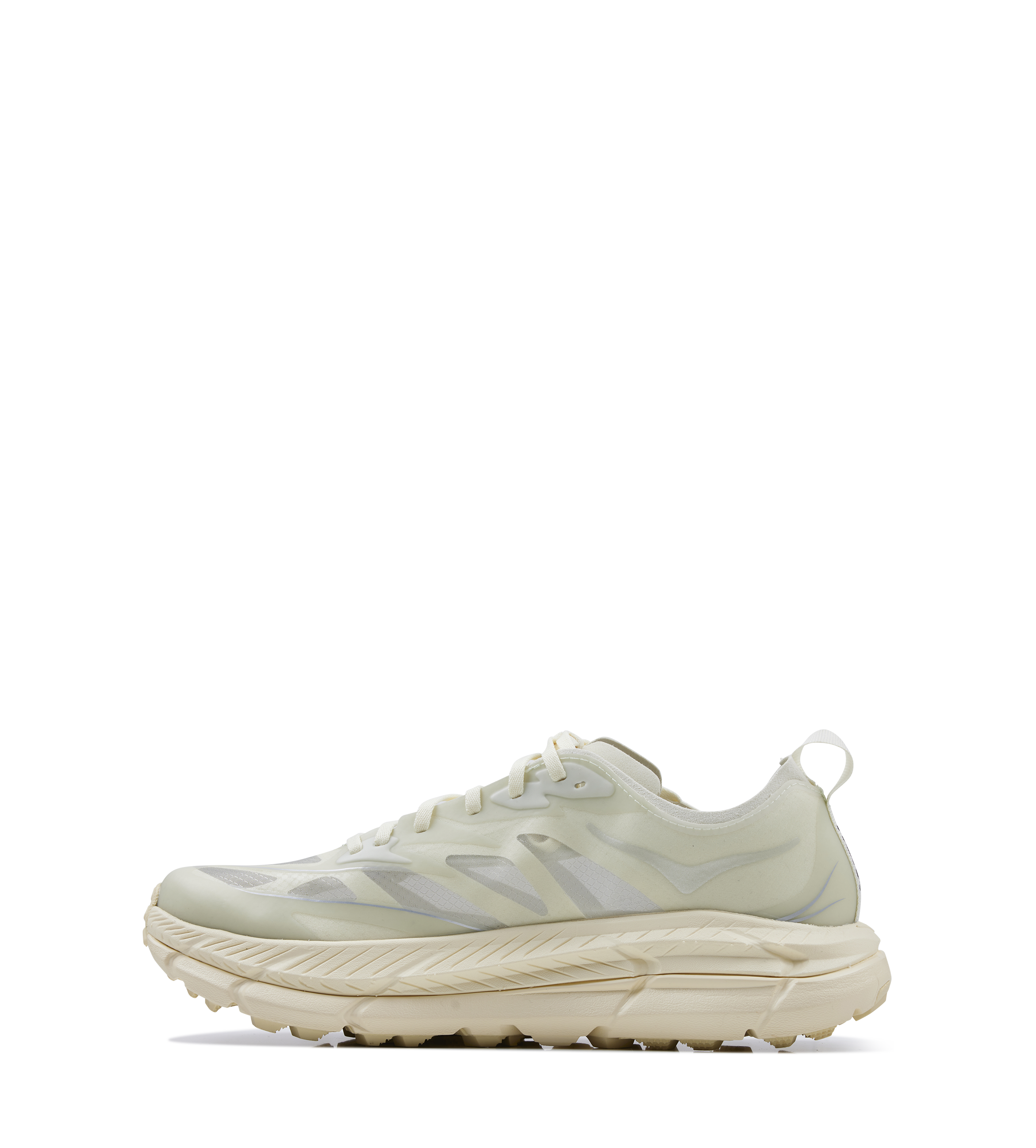 Hoka Mafate Speed 4 Sneakers in Truffle Salt / Vintage Yellow