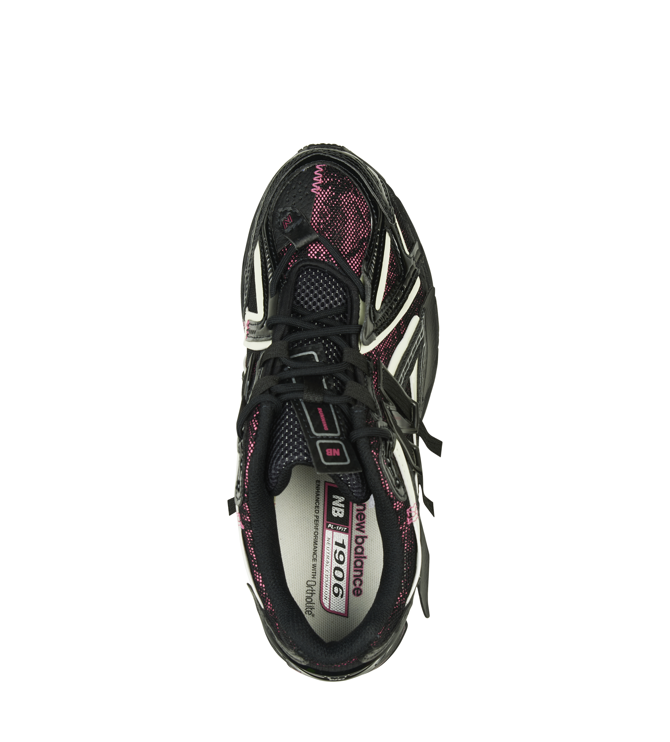 New Balance U1906AD Sneakers in Black / Dragon Berry