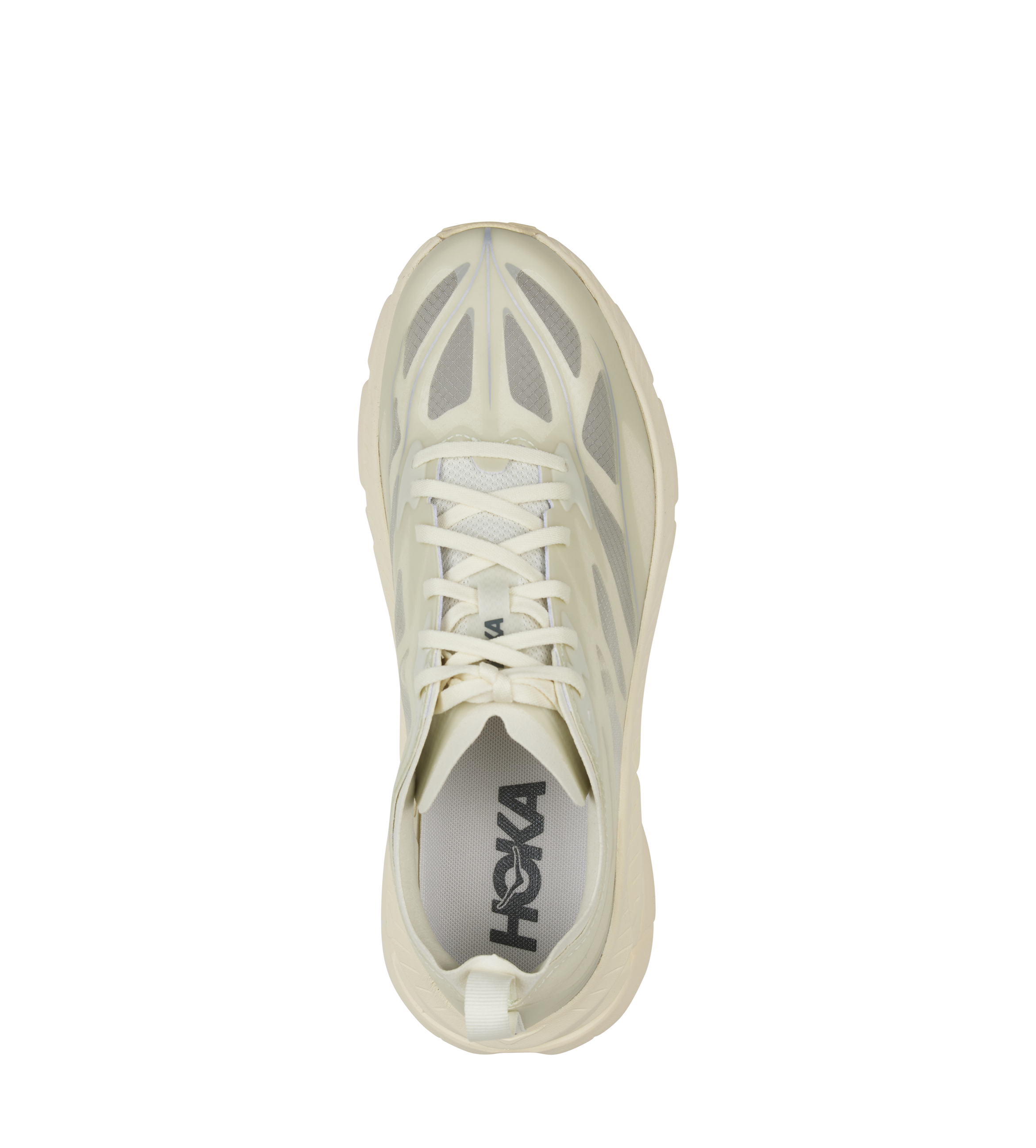 Hoka Mafate Speed 4 Sneakers in Truffle Salt / Vintage Yellow