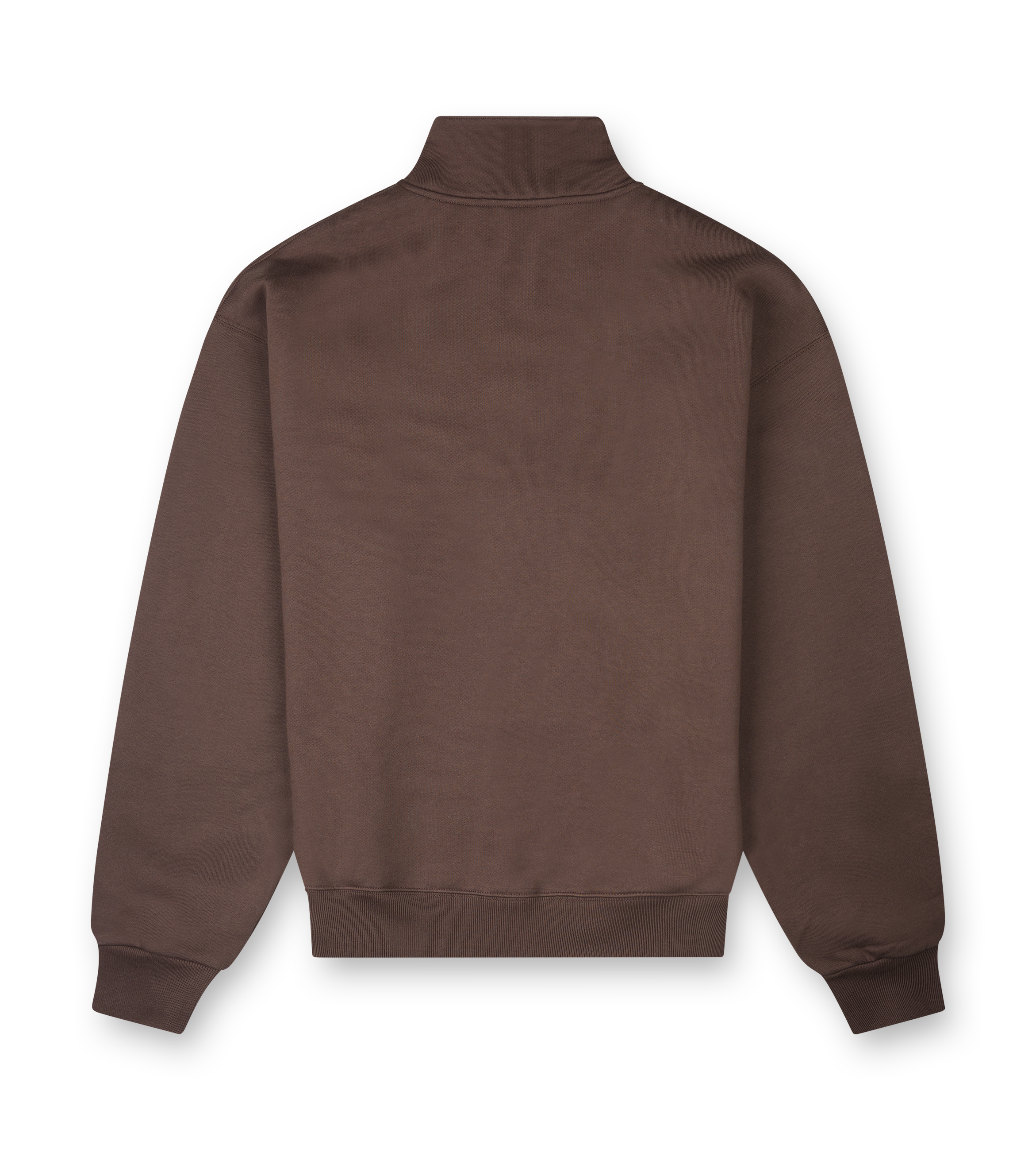 The Gros Grain Zipped-rollneck Sweatshirt Dark Brown