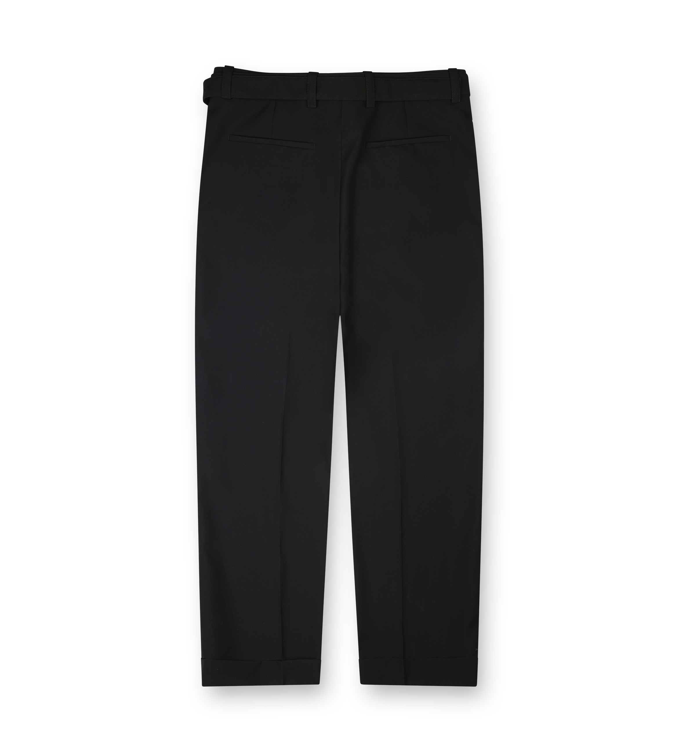 Jil Sander Straight-Leg Wool Poplin Trousers in Black