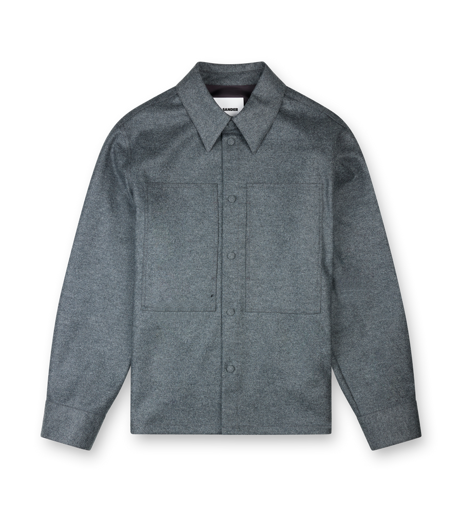 Wool Shirt Ash Grey