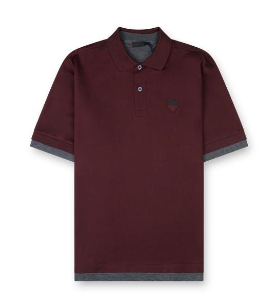 Prada Cotton Polo Shirt M/C in Bordeaux – FOUR Amsterdam