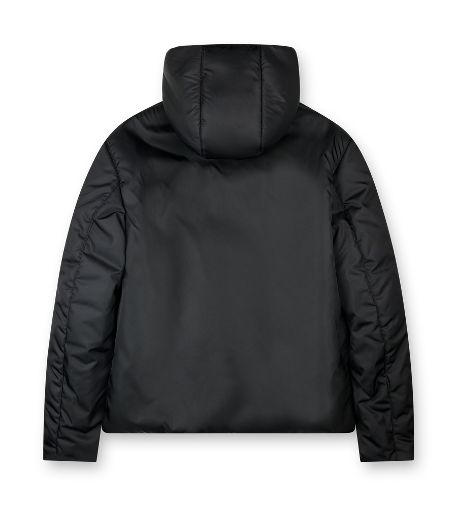 Re-Nylon Hooded Jacket Black