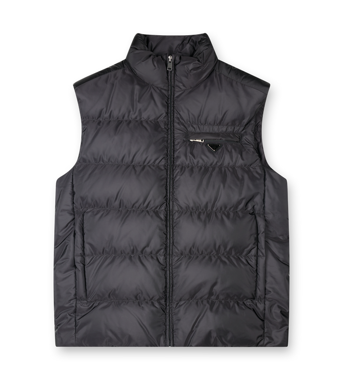 Re-Nylon Padded Down Gilet in Black
