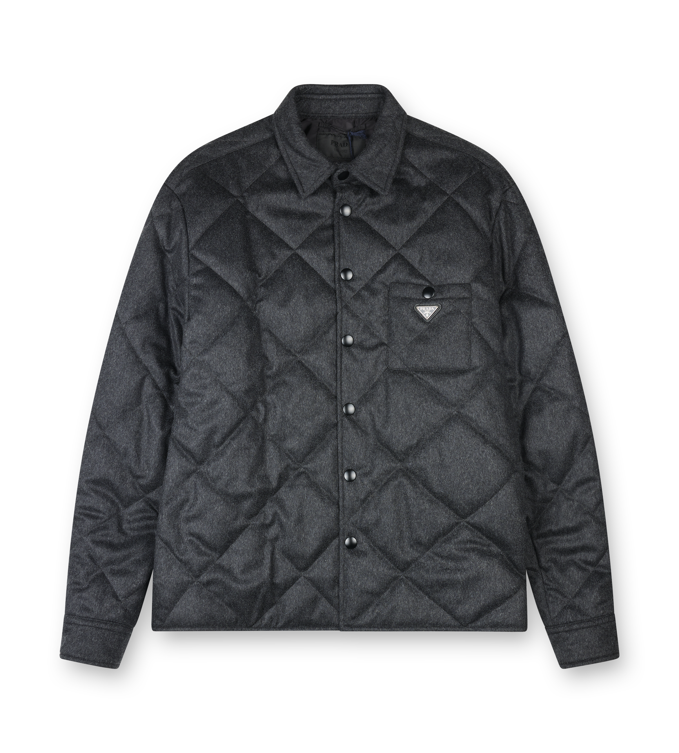 Padded Cashmere Shirt Anthracite