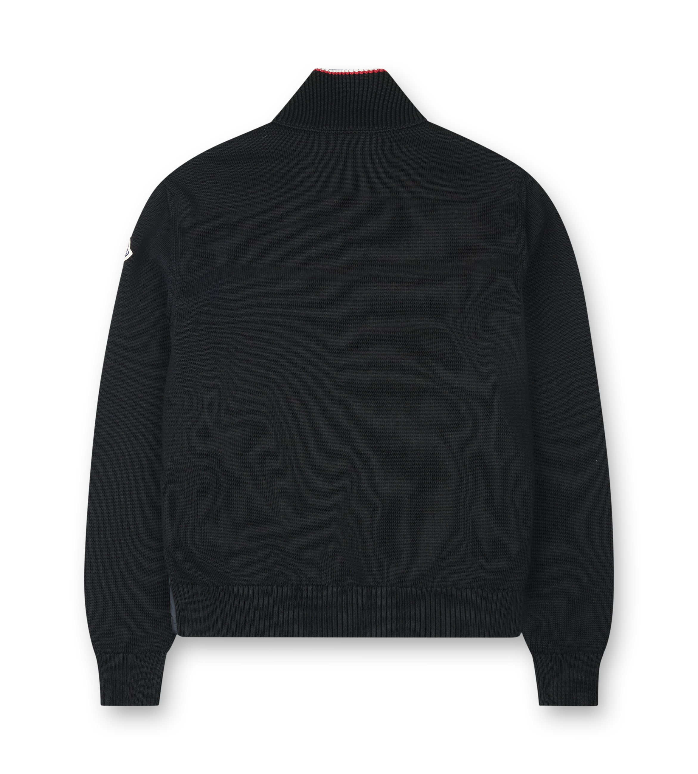Moncler Padded Zip-Up Cotton Cardigan in Black