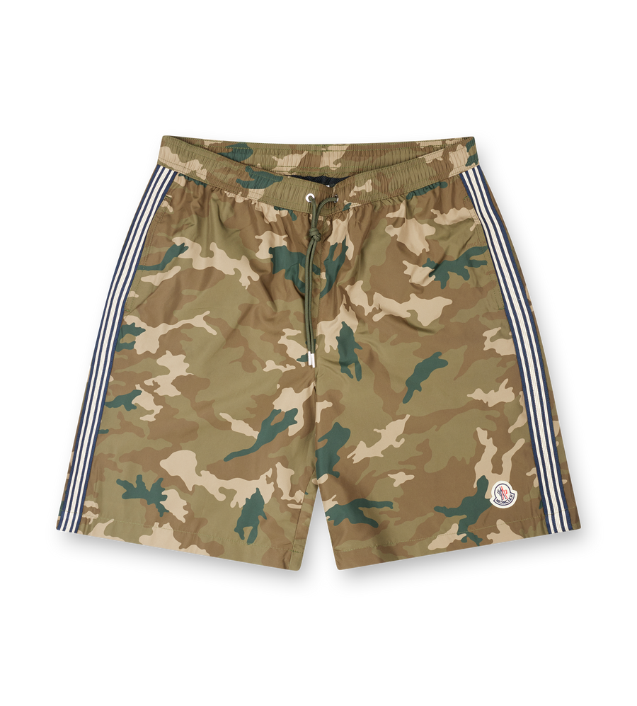 Moncler Printed Swim Shorts in Forest Print
