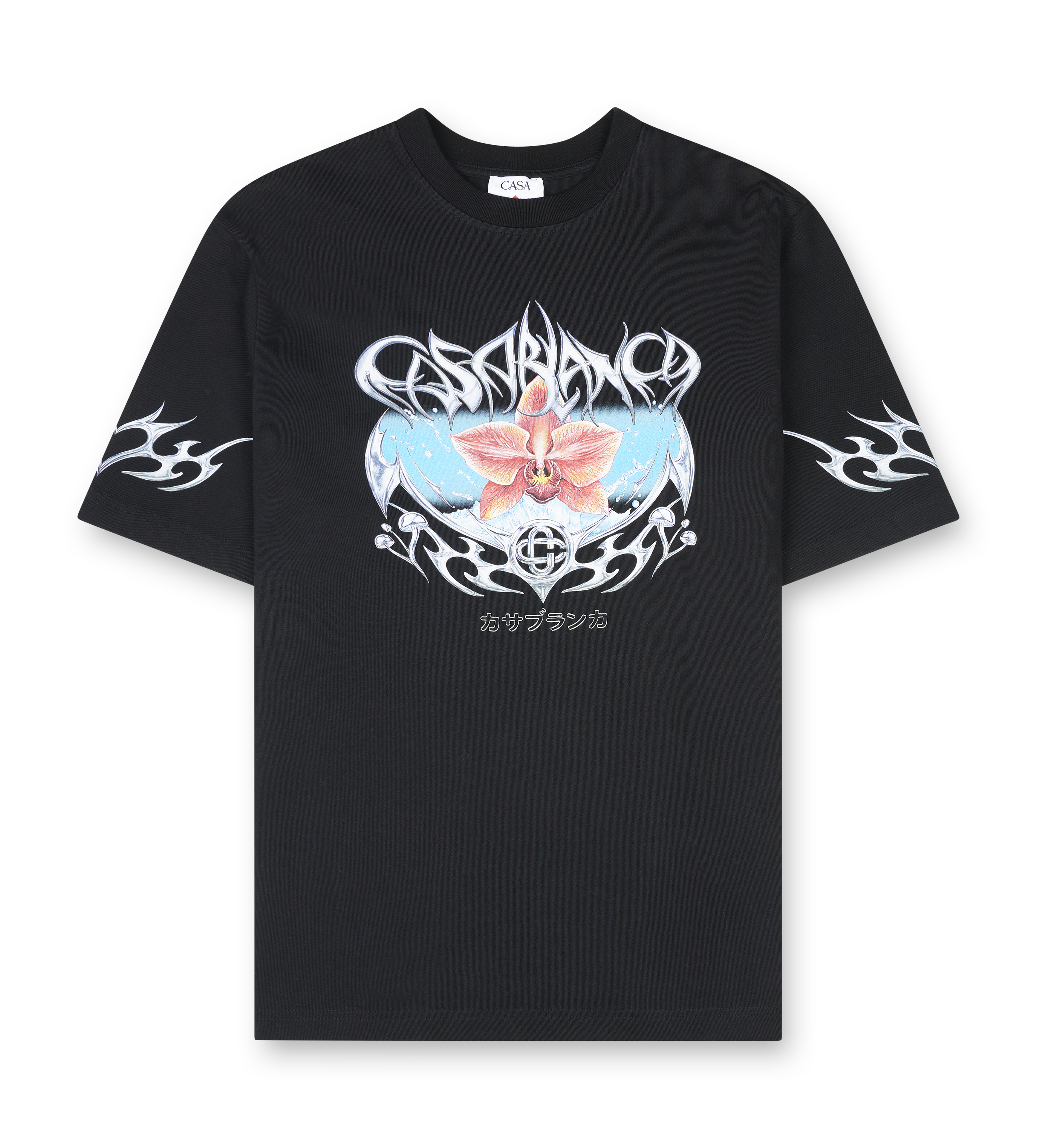 Casablanca Blades Printed Oversized T-Shirt in Black