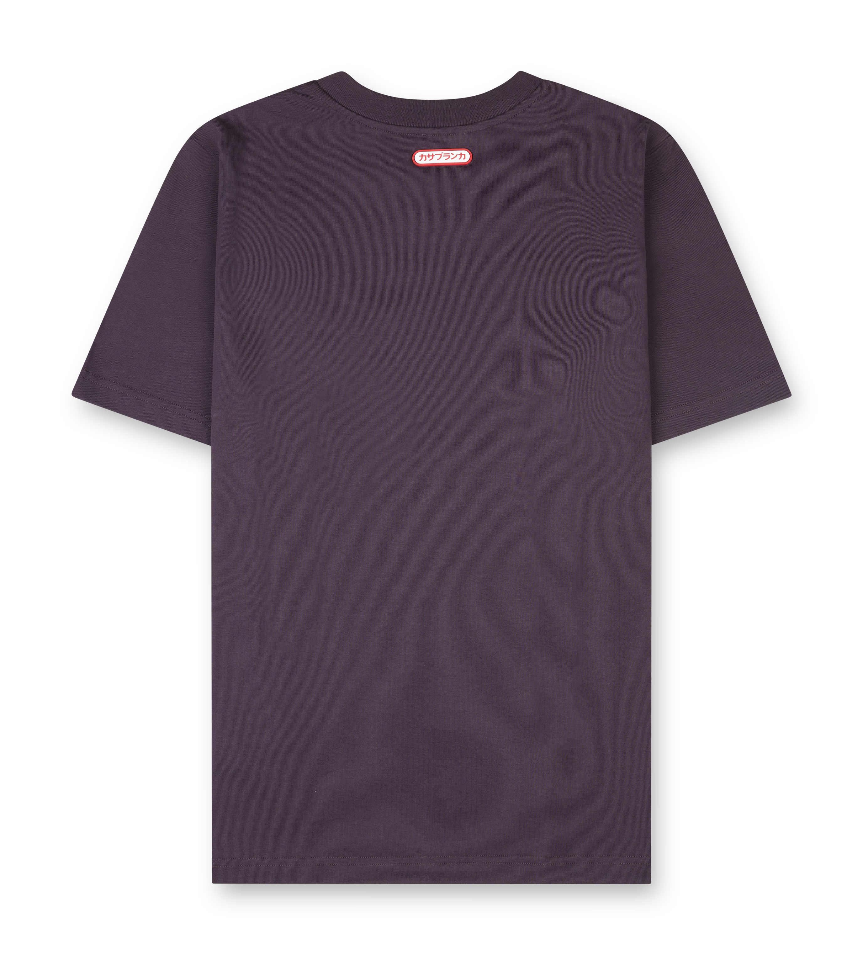 Casablanca Printed Logo T-Shirt in Aubergine