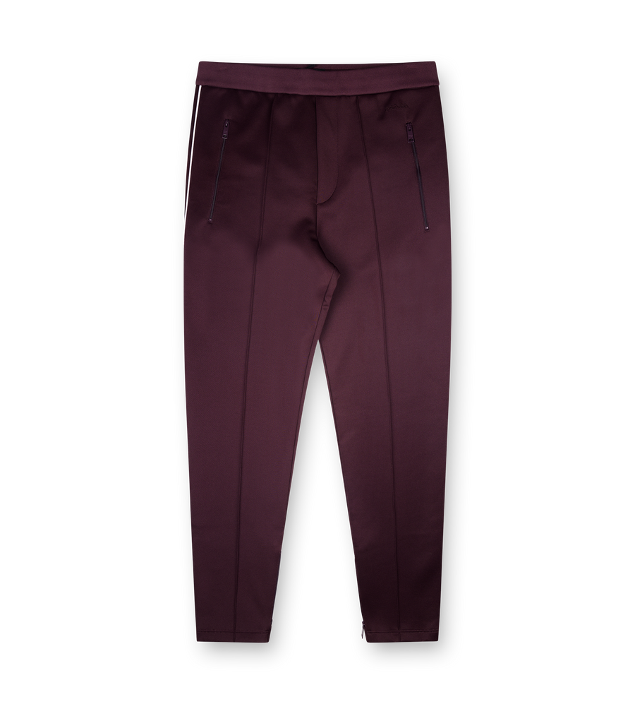 Prada Technical Fabric Joggers in Burgundy