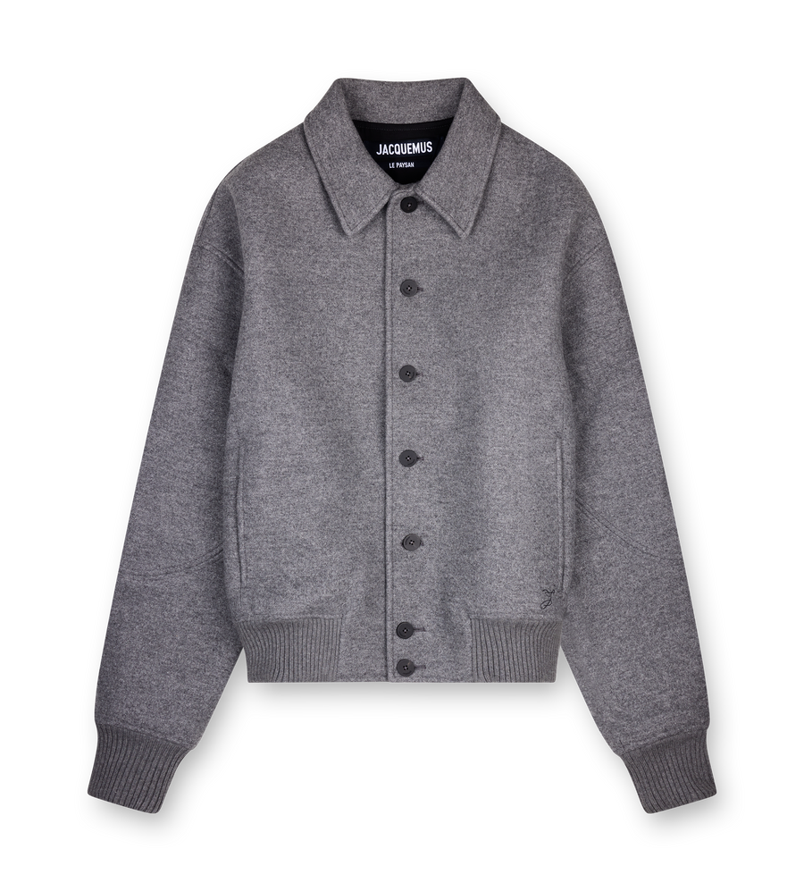 Jacquemus The Feltro Bomber Jacket in Grey