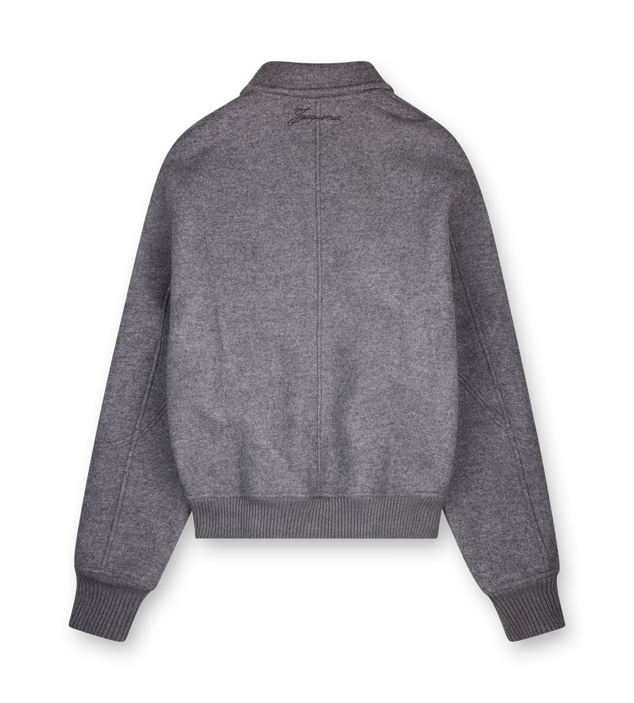 Jacquemus The Feltro Bomber Jacket in Grey