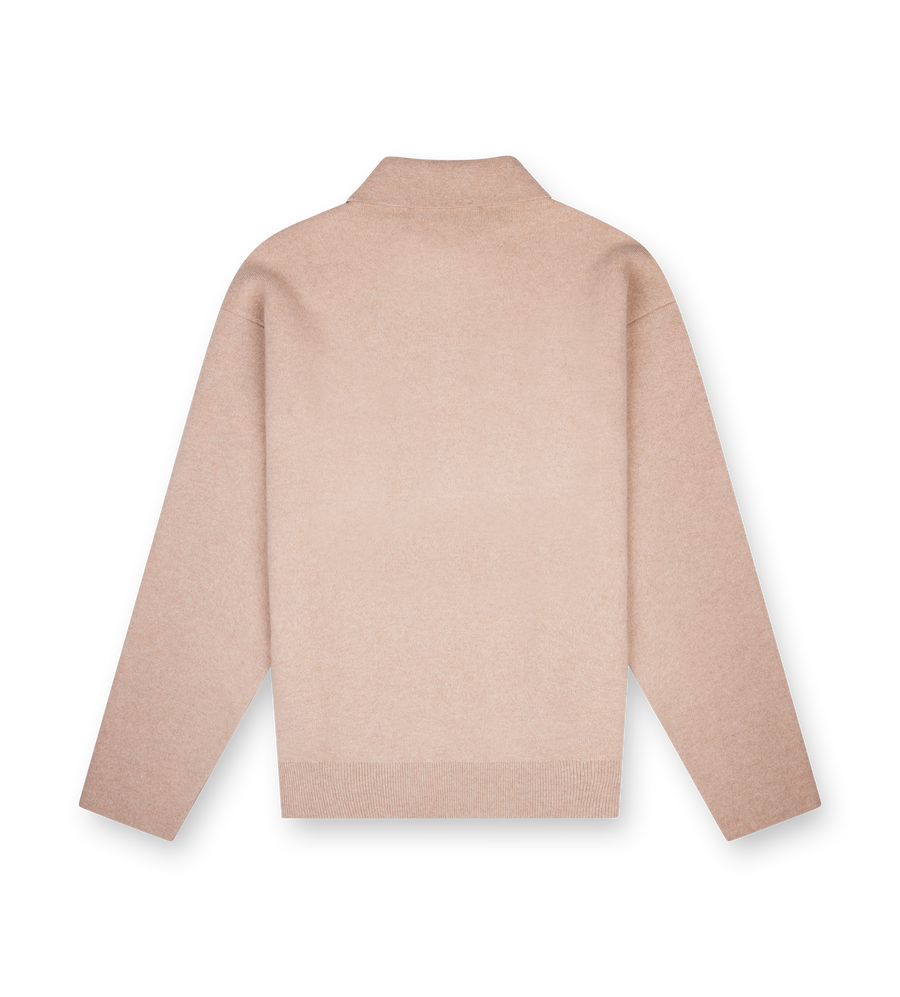 Jacquemus Pallone Knit Polo Sweater in Beige