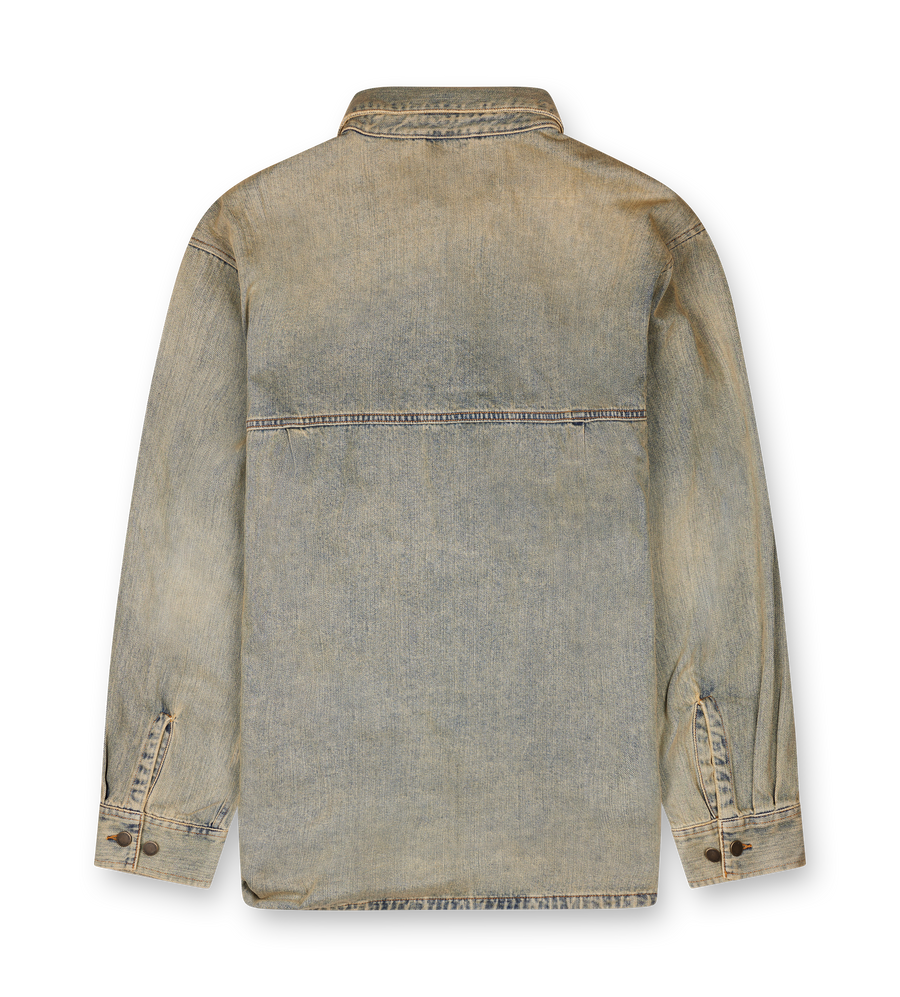 Entire Studios Herculean Surface Wave Selvedge Denim Shirt