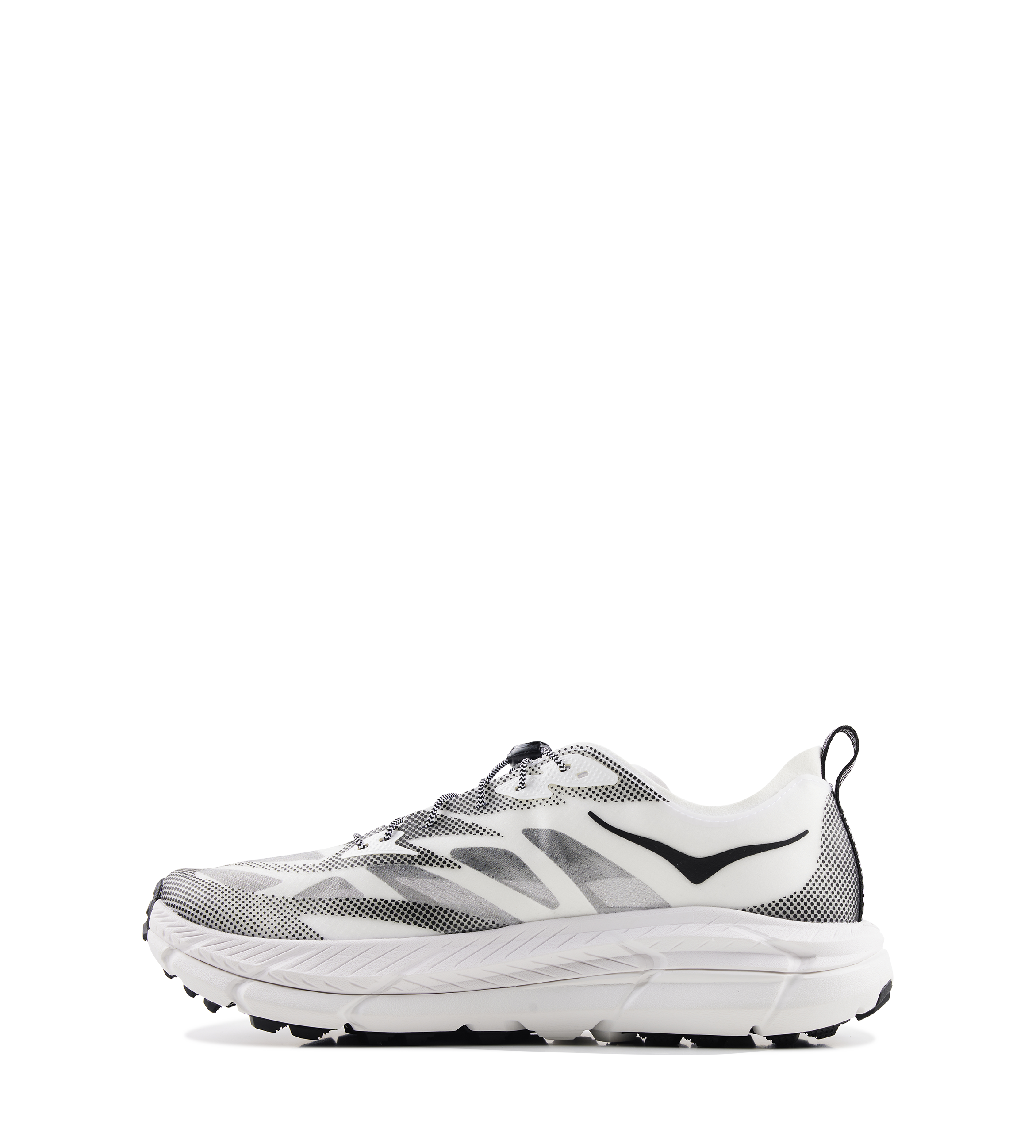 Hoka Mafate Speed 4 Sneakers in White / Black