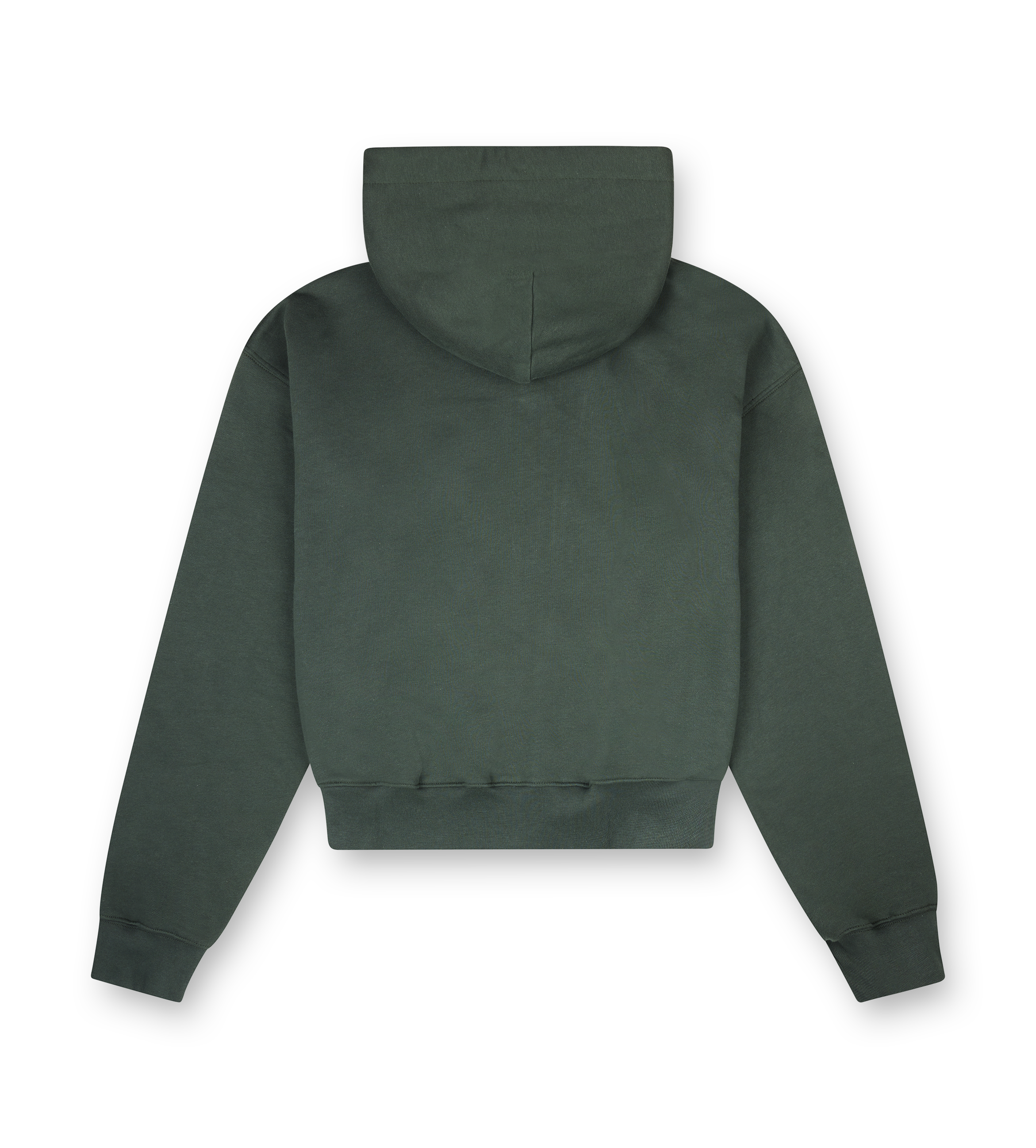 Outline Boxy Zip Up Hoodie Deep Forest/ Dusty Orange