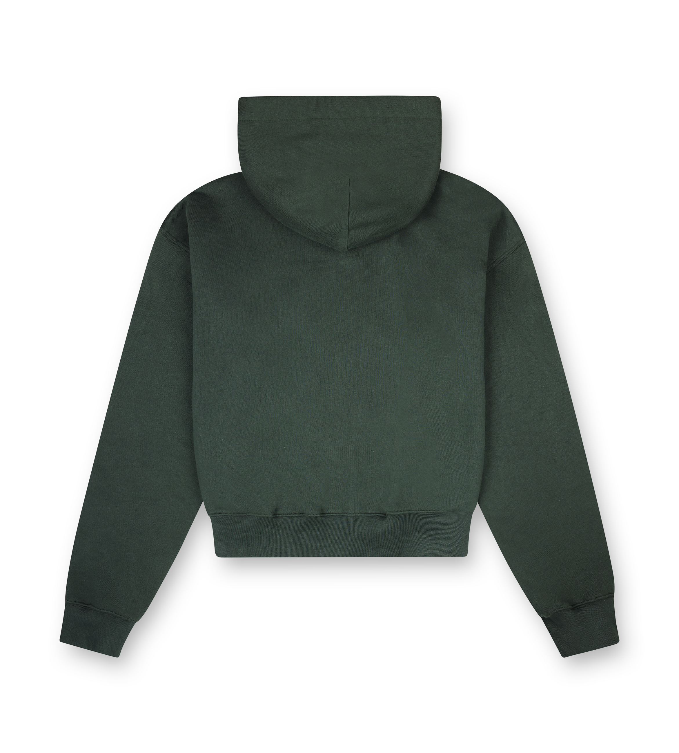 Outline Boxy Zip Up Hoodie Deep Forest/ Dusty Orange