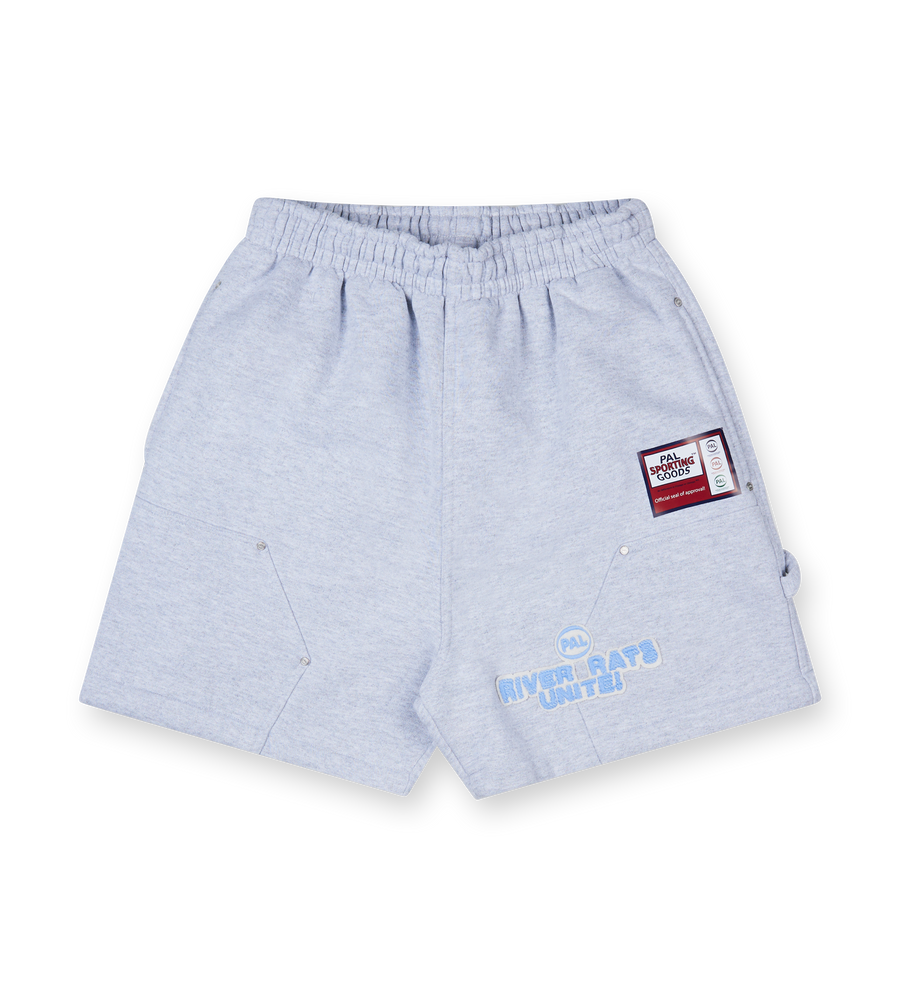 River Rats Double Knee Shorts Light Gray Marl