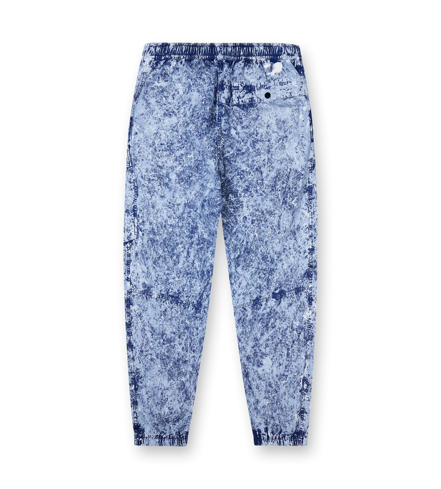 Loose fit cargo trousers with all-over pigment motif and belt