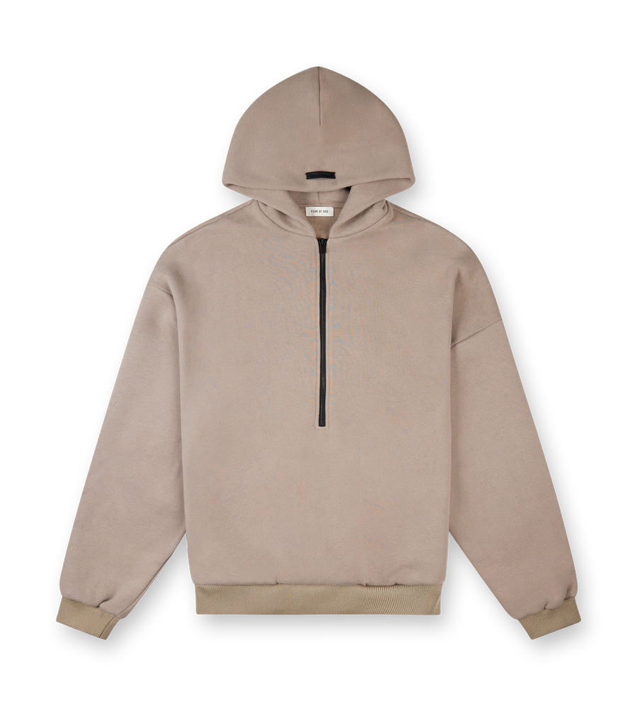 Fear of God Half Zip Hoodie in Dusty Beige