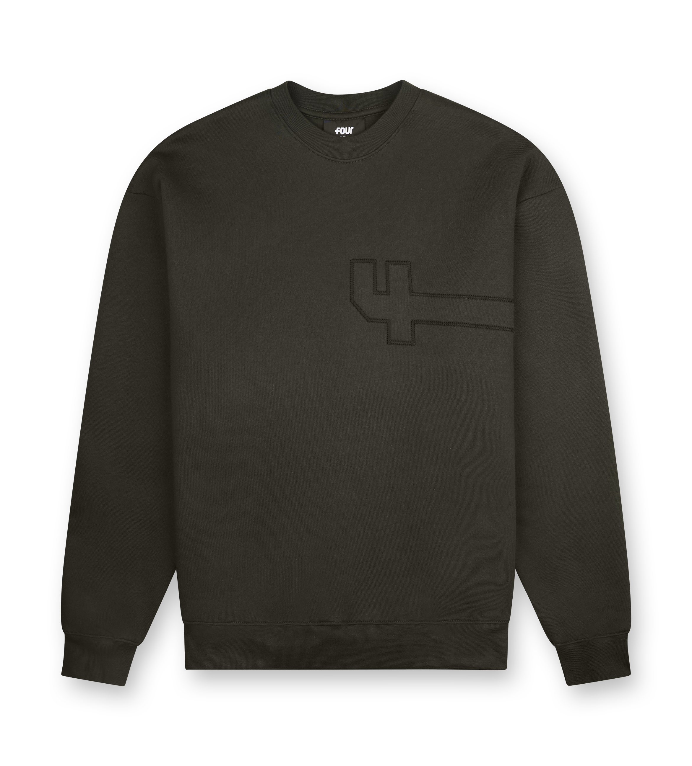4 Patch Crewneck Army Green