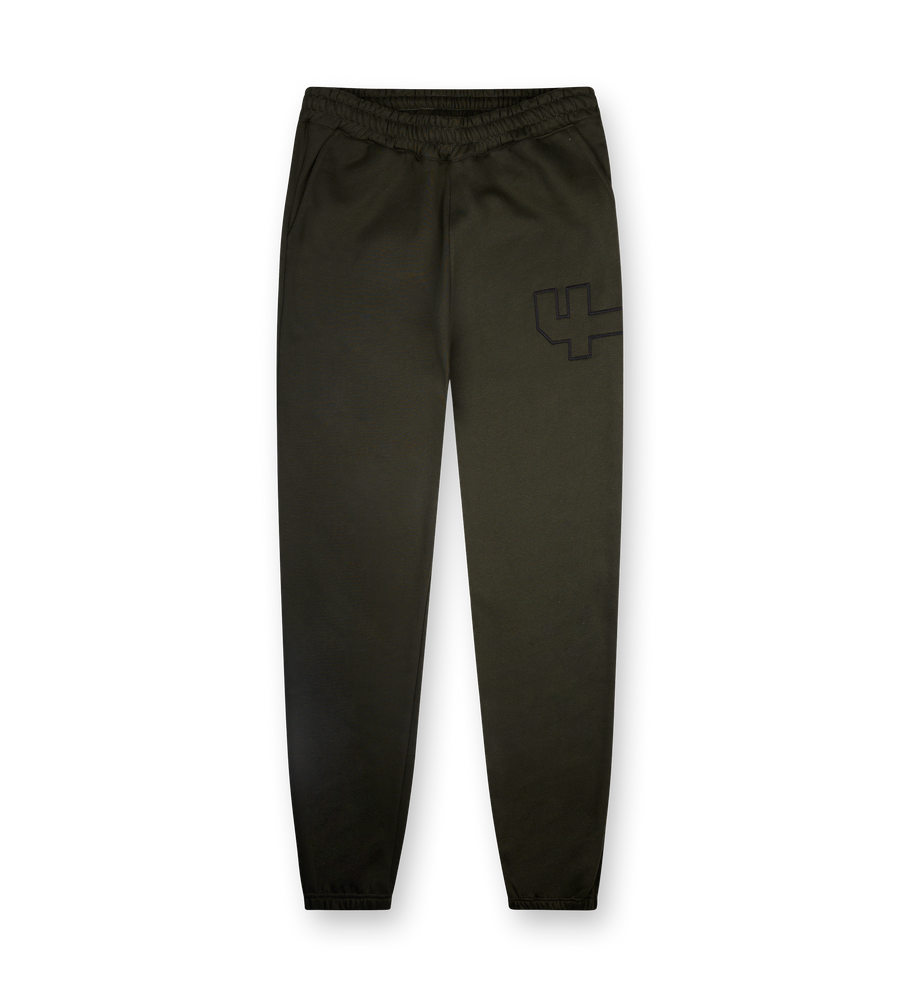 4 Patch Wide Leg Cuffed Pants Army Green