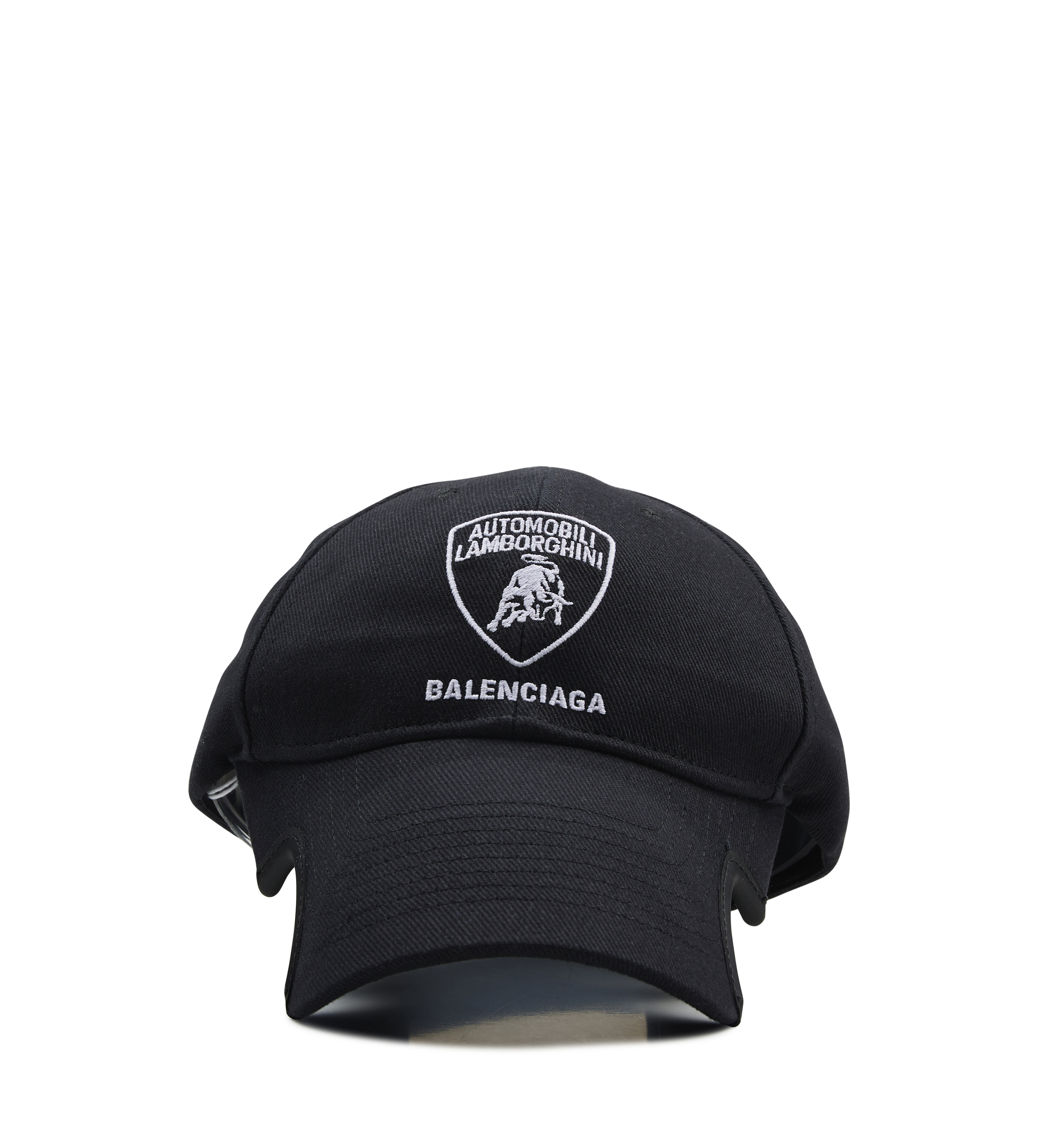 Balenciaga I Automobili Lamborghini Cap in black cotton drill