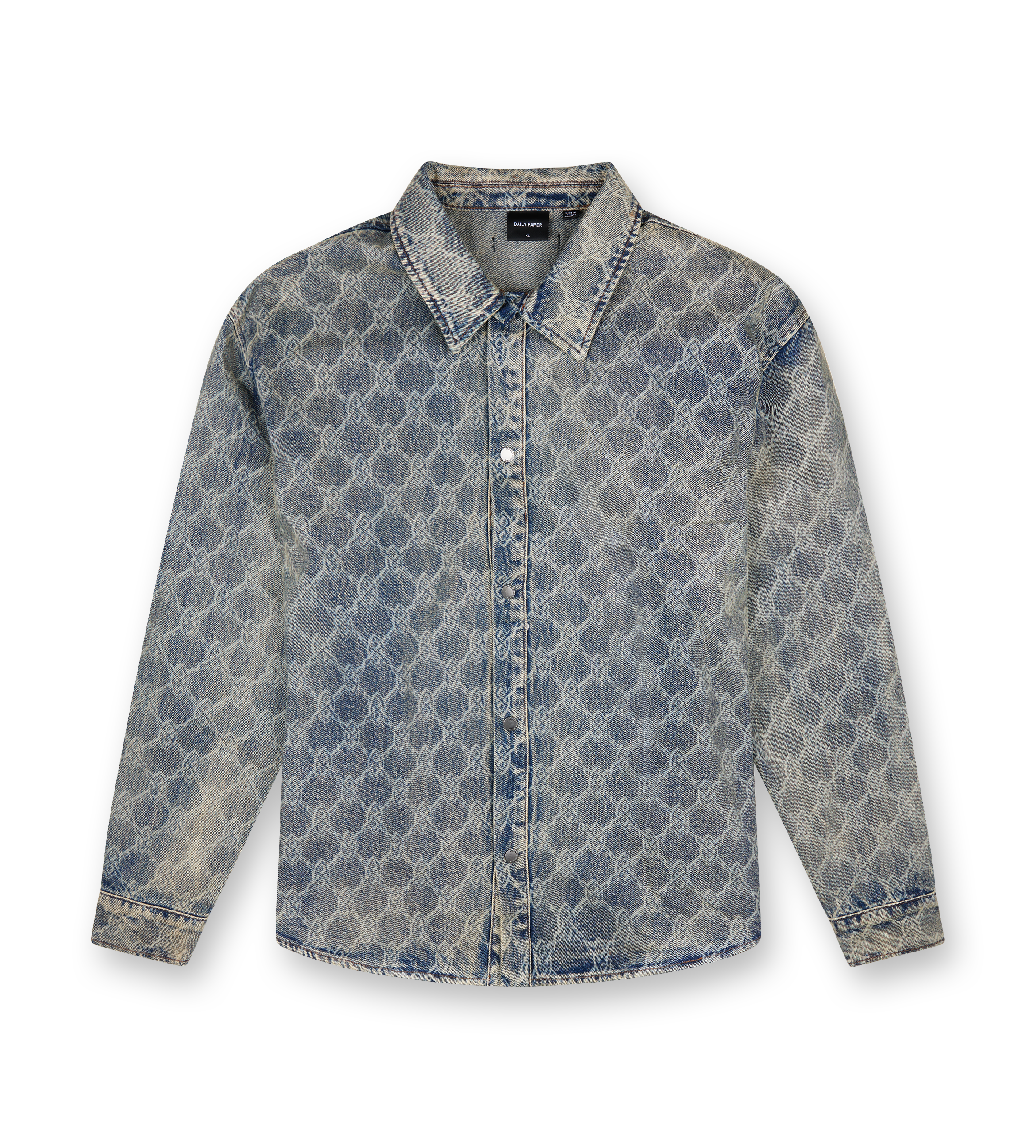 Shield laser denim shirt in blue