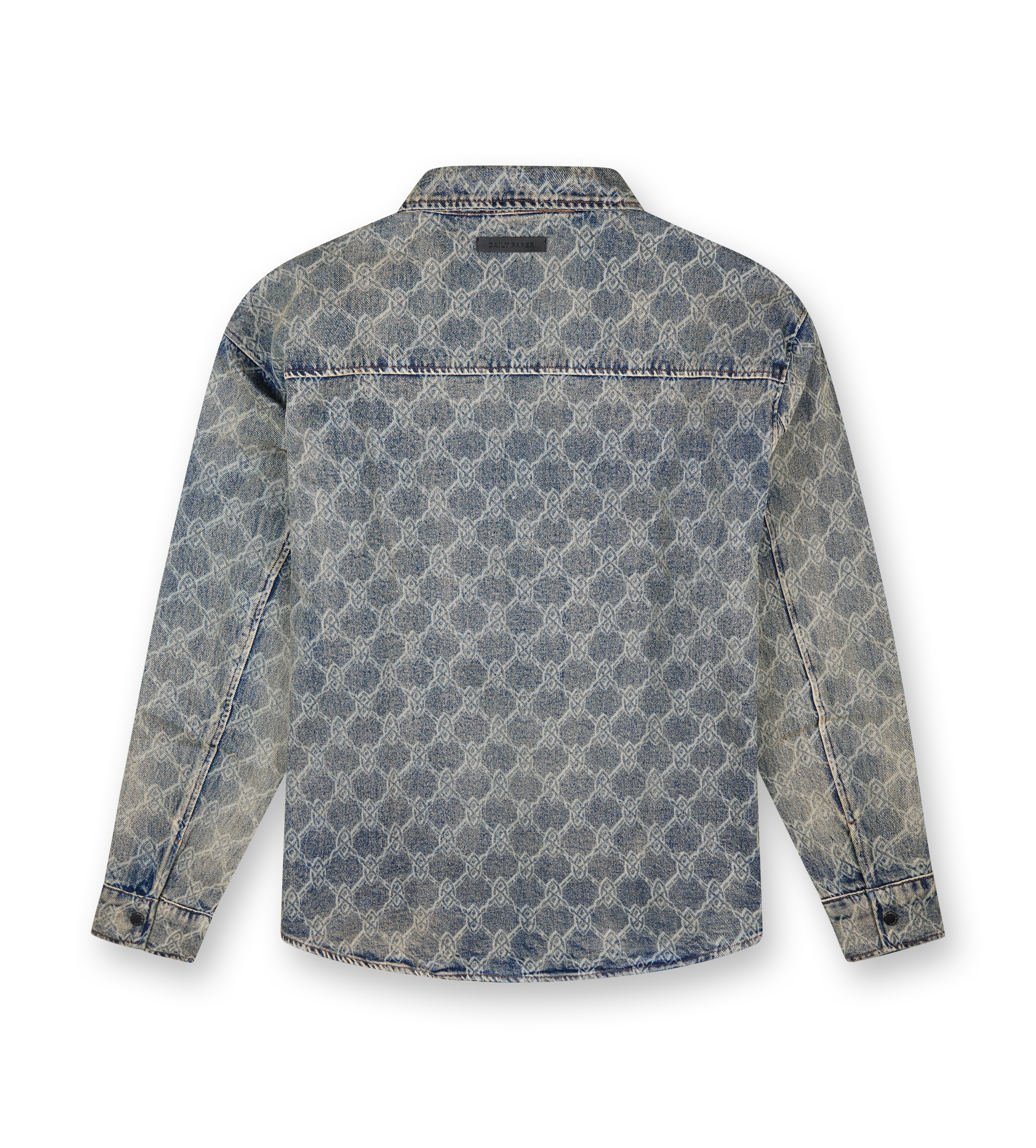 Shield laser denim shirt in blue