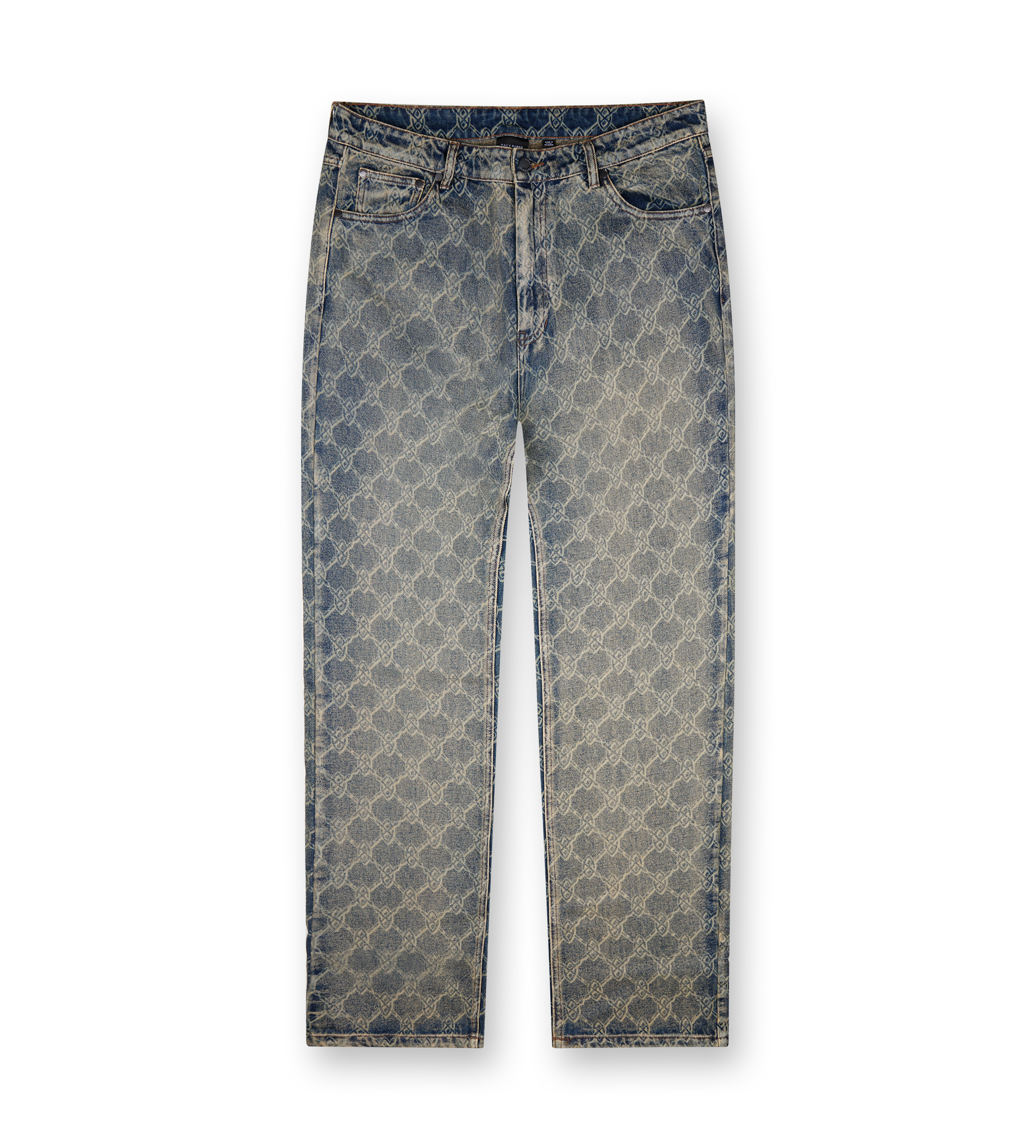 Shield laser washed jeans in blue