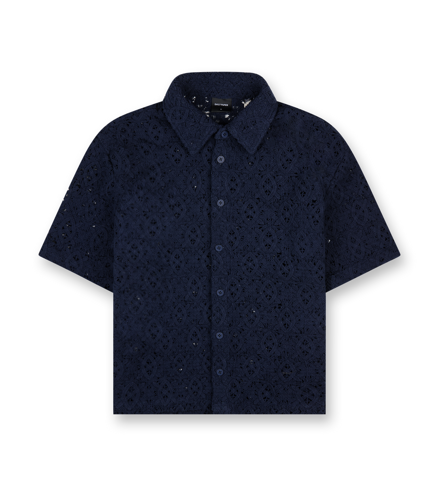 Lace shield shirt in Maritime blue