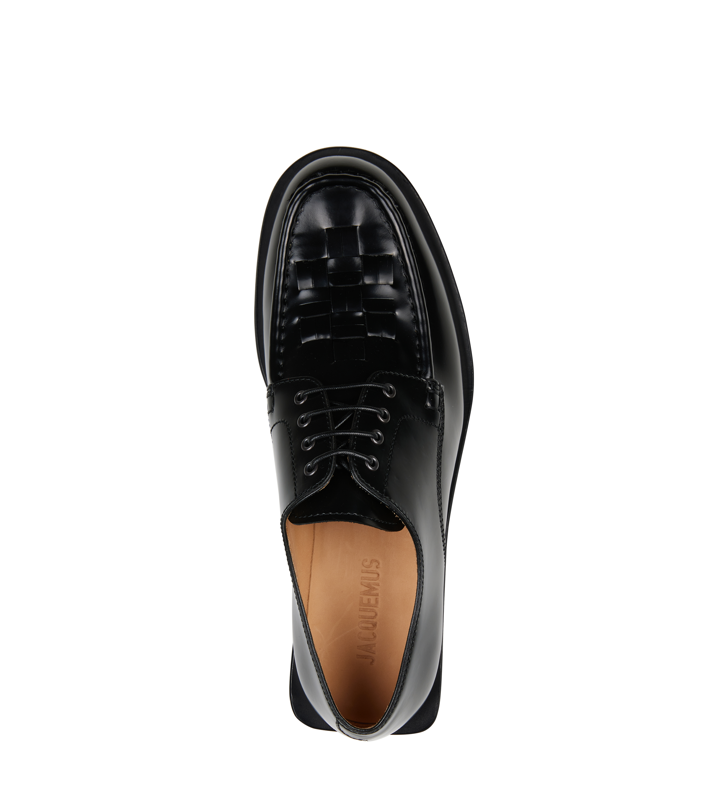 The Braided Lace-up Derby shoes in Black
