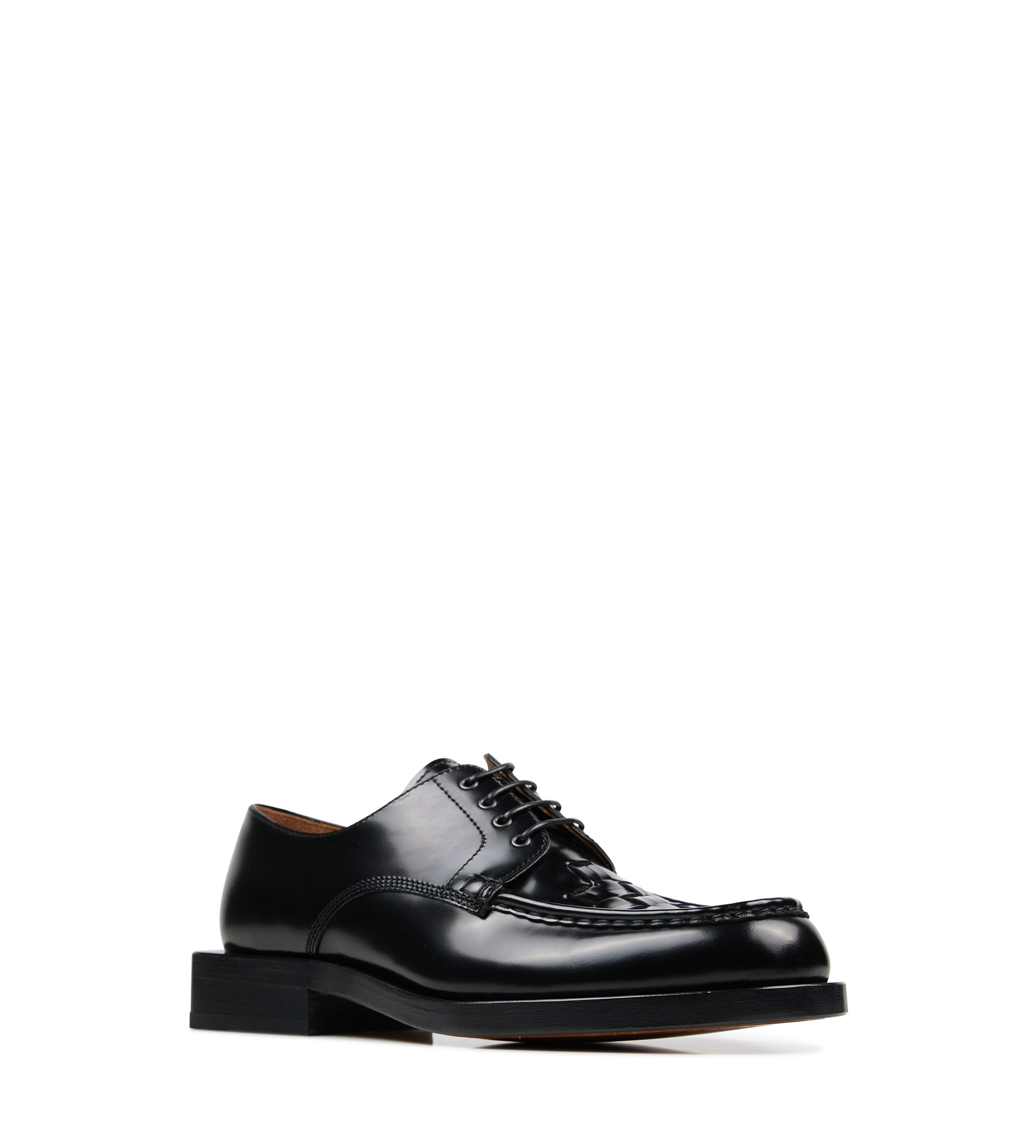 The Braided Lace-up Derby shoes in Black