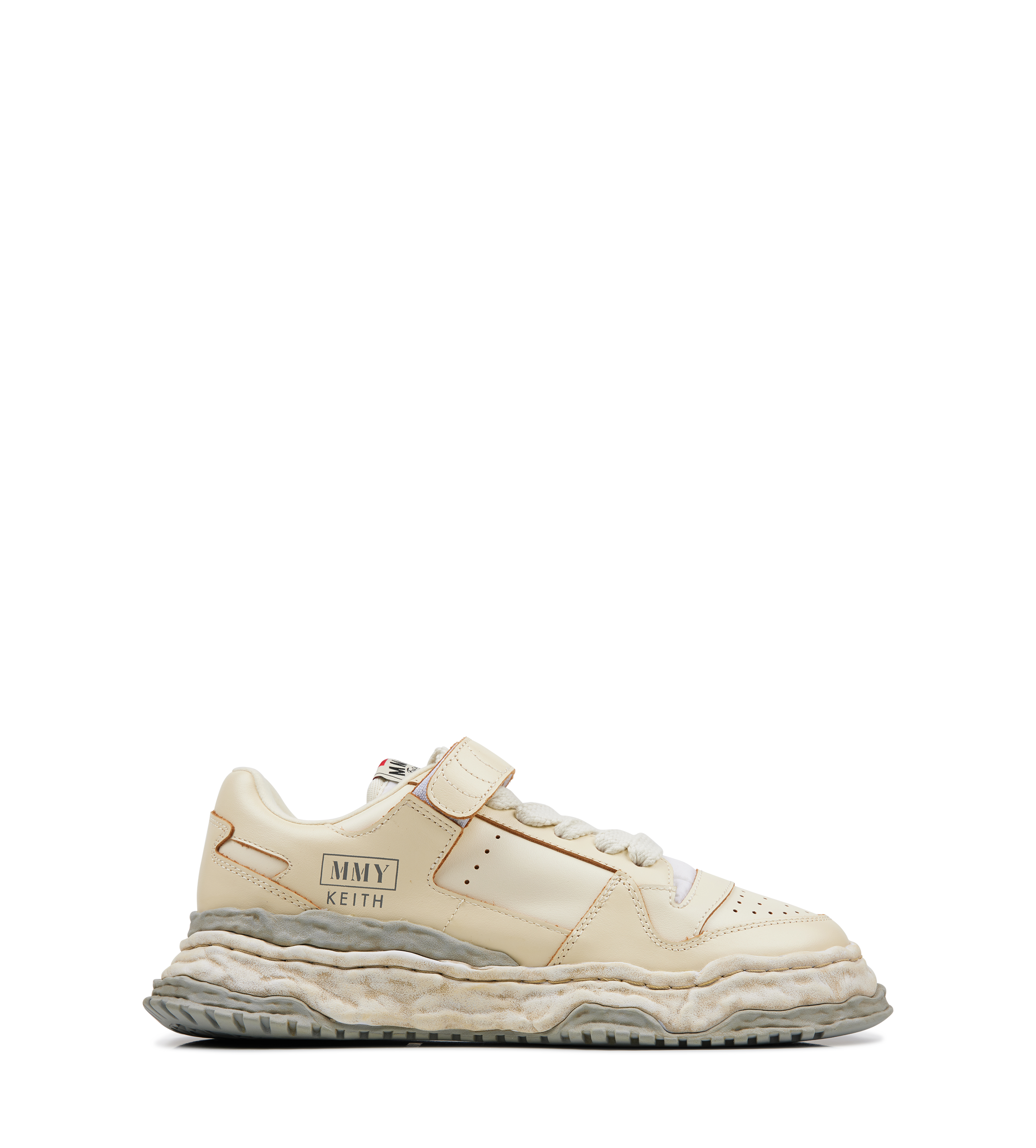 Keith Vintage Leather Low Top Sneaker  White