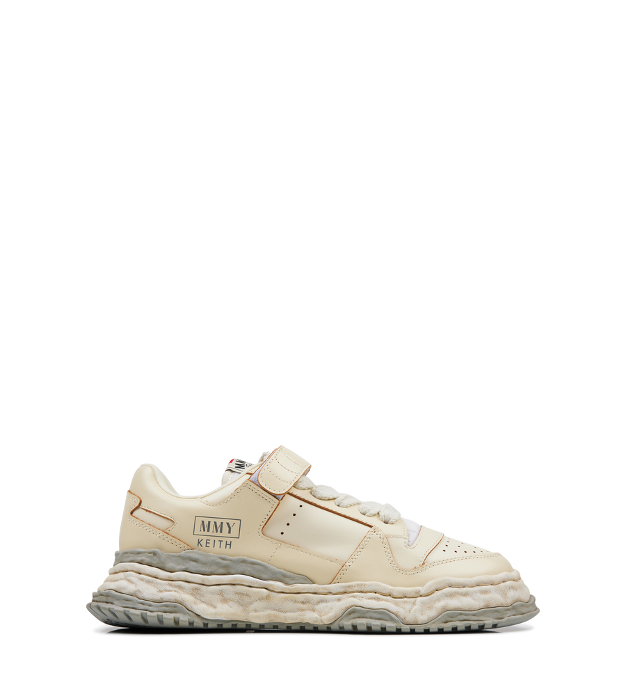 Keith Vintage Leather Low Top Sneaker  White