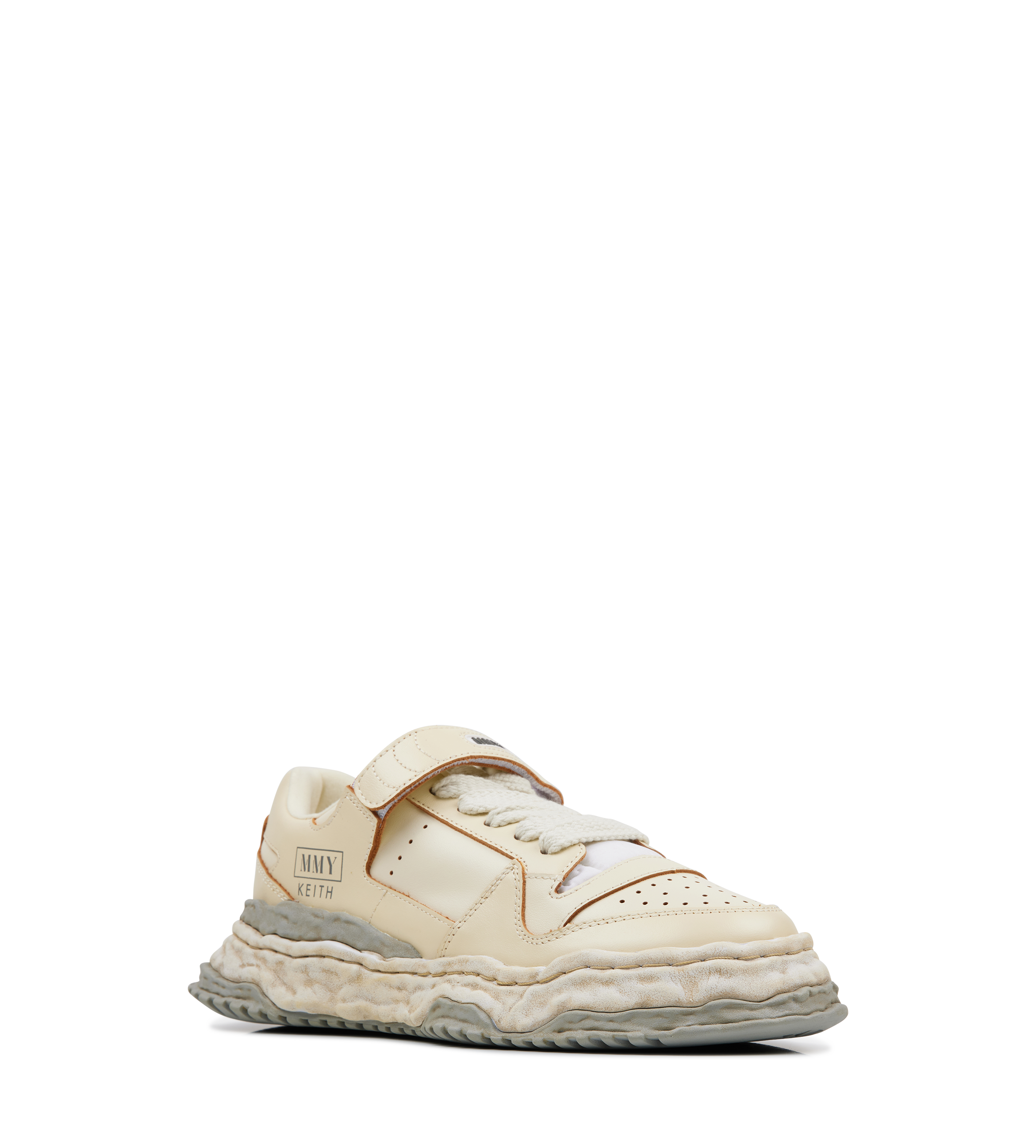 Keith Vintage Leather Low Top Sneaker  White