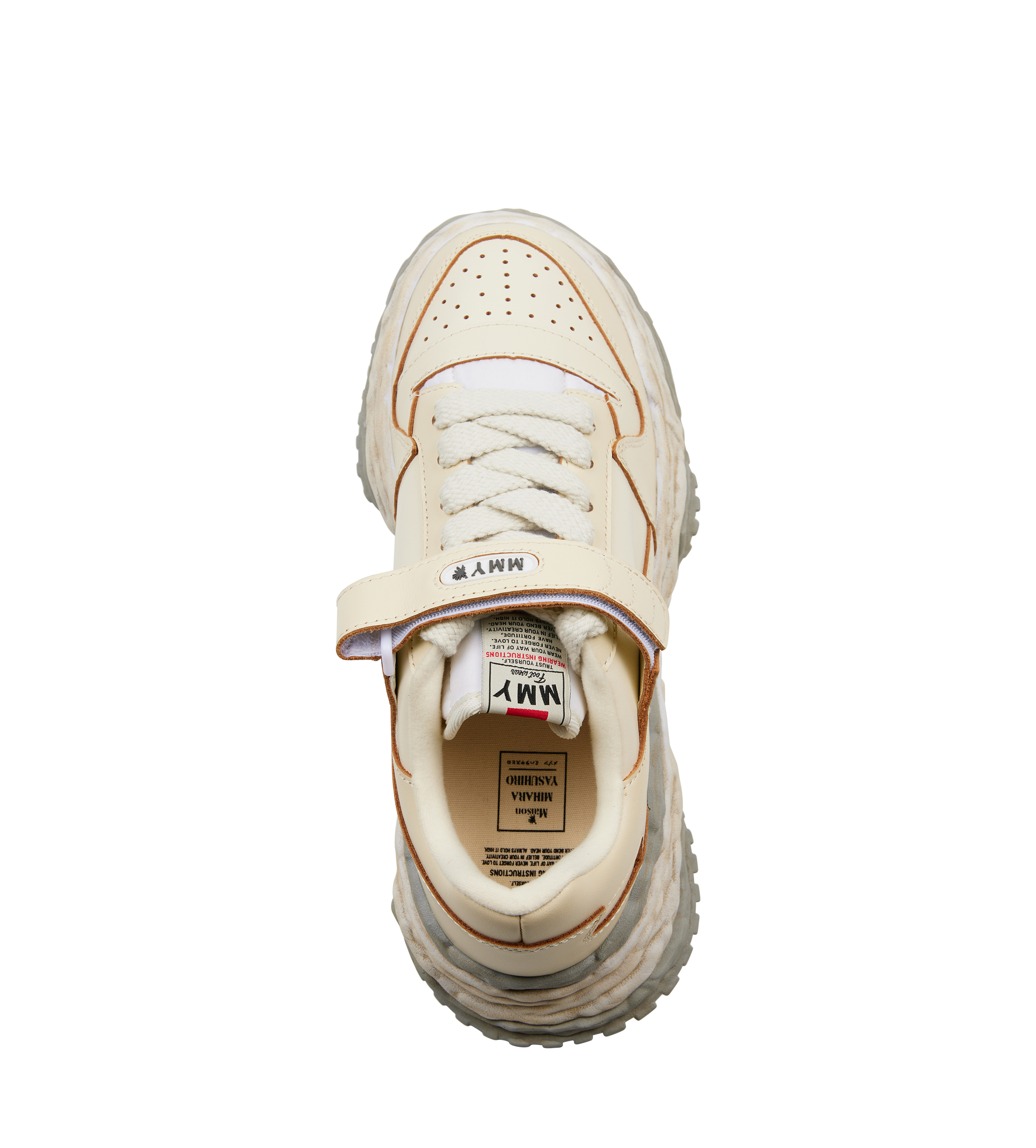 Keith Vintage Leather Low Top Sneaker  White