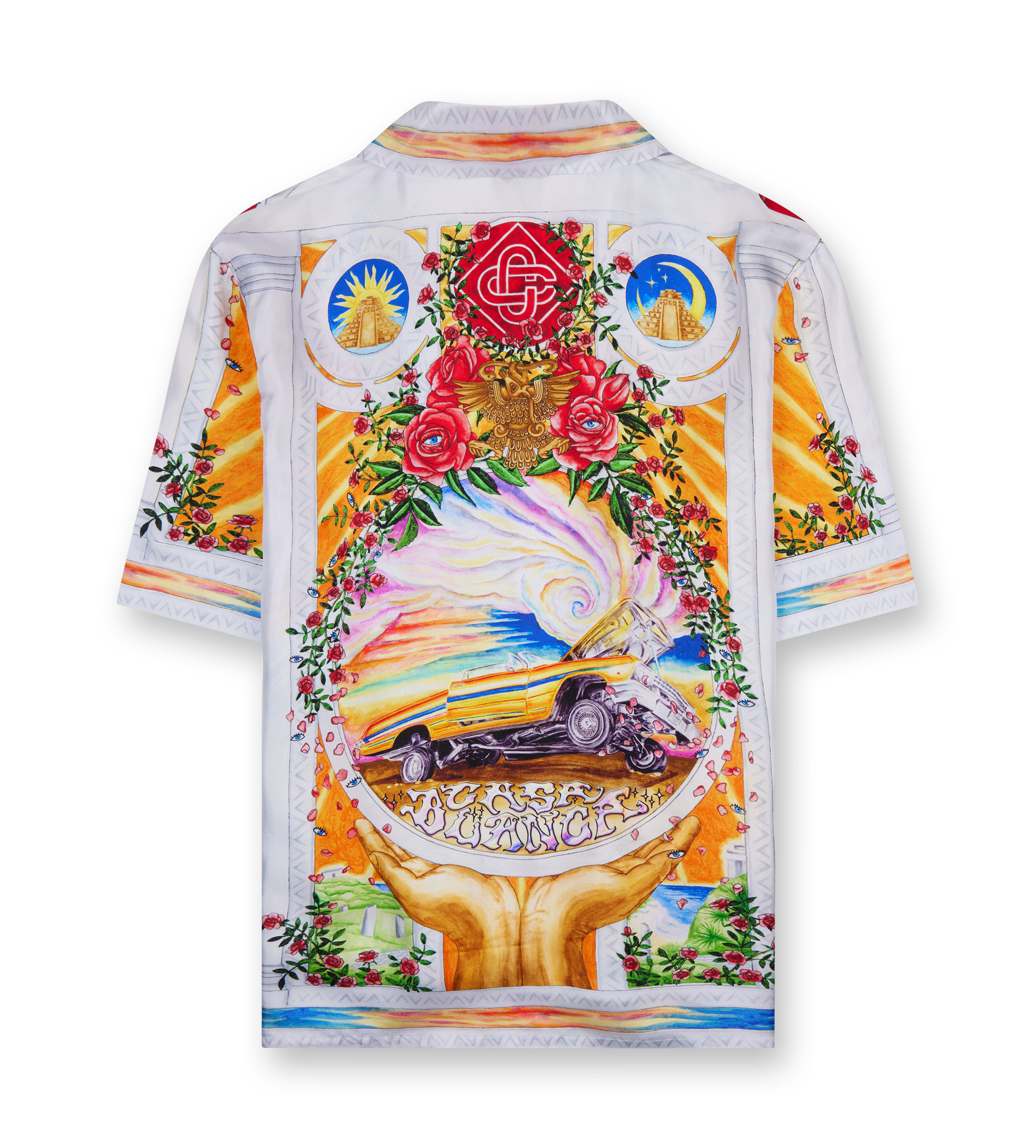 La Tornade De Rose Short Sleeve Silk Shirt