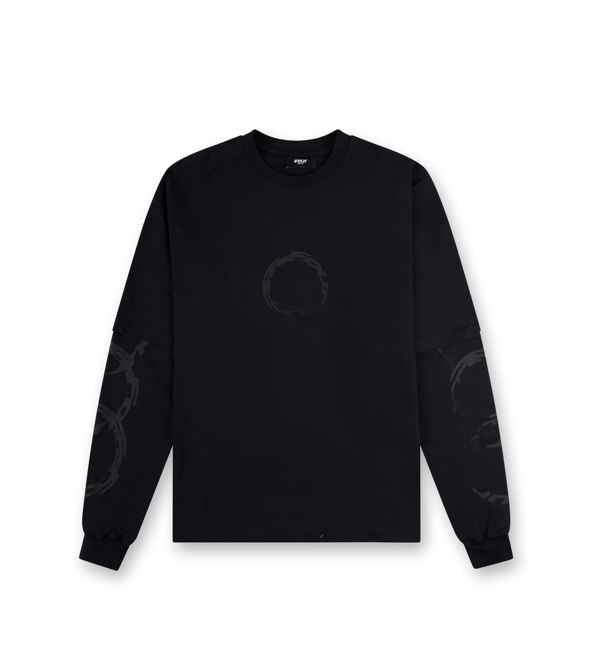 Rotation Double Layered Longsleeve Zwart