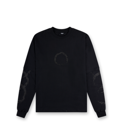 Rotation Double Layered Longsleeve Zwart